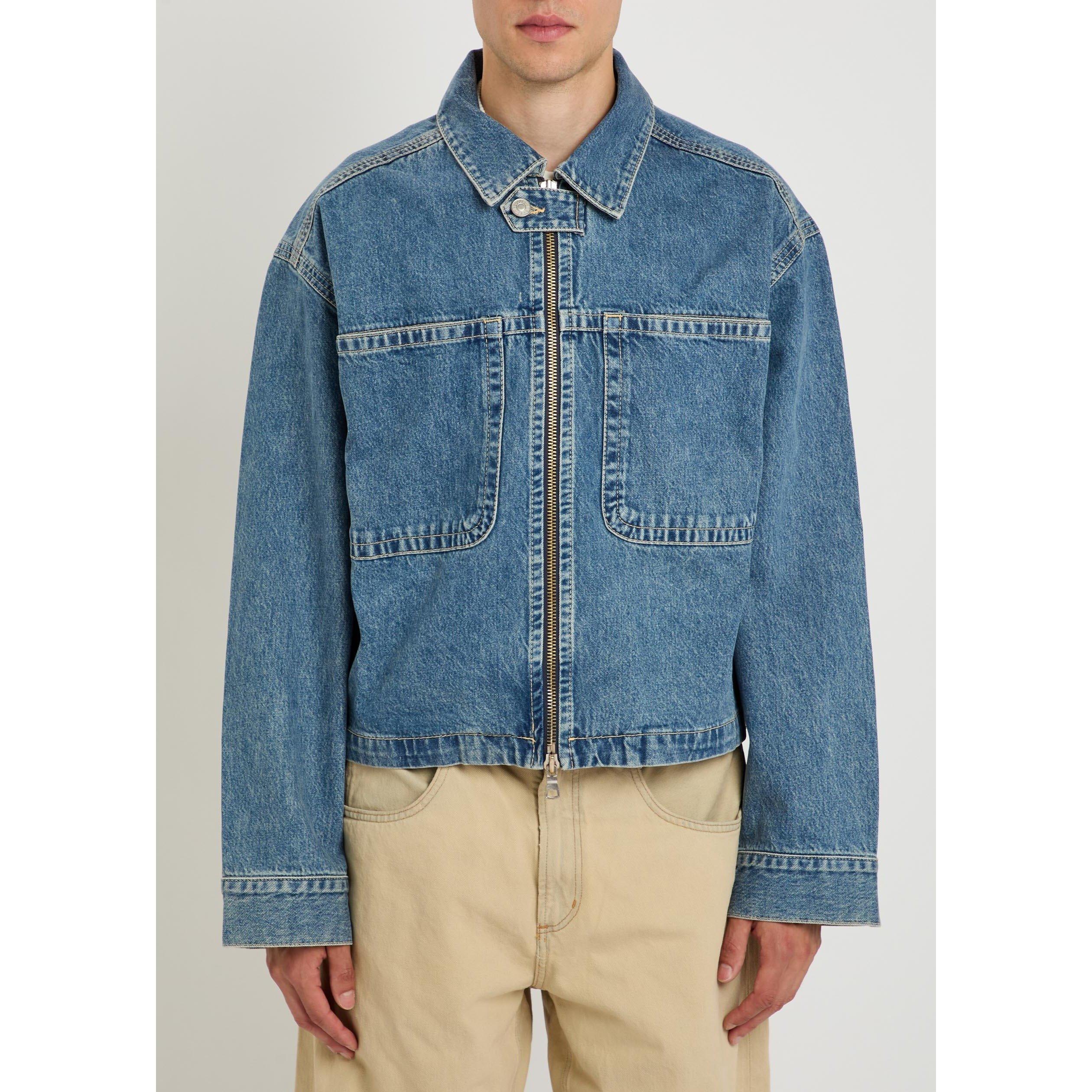 MID BLU - Agolde - Men's Cotton Oversized-Fit Denim Jacket - 2