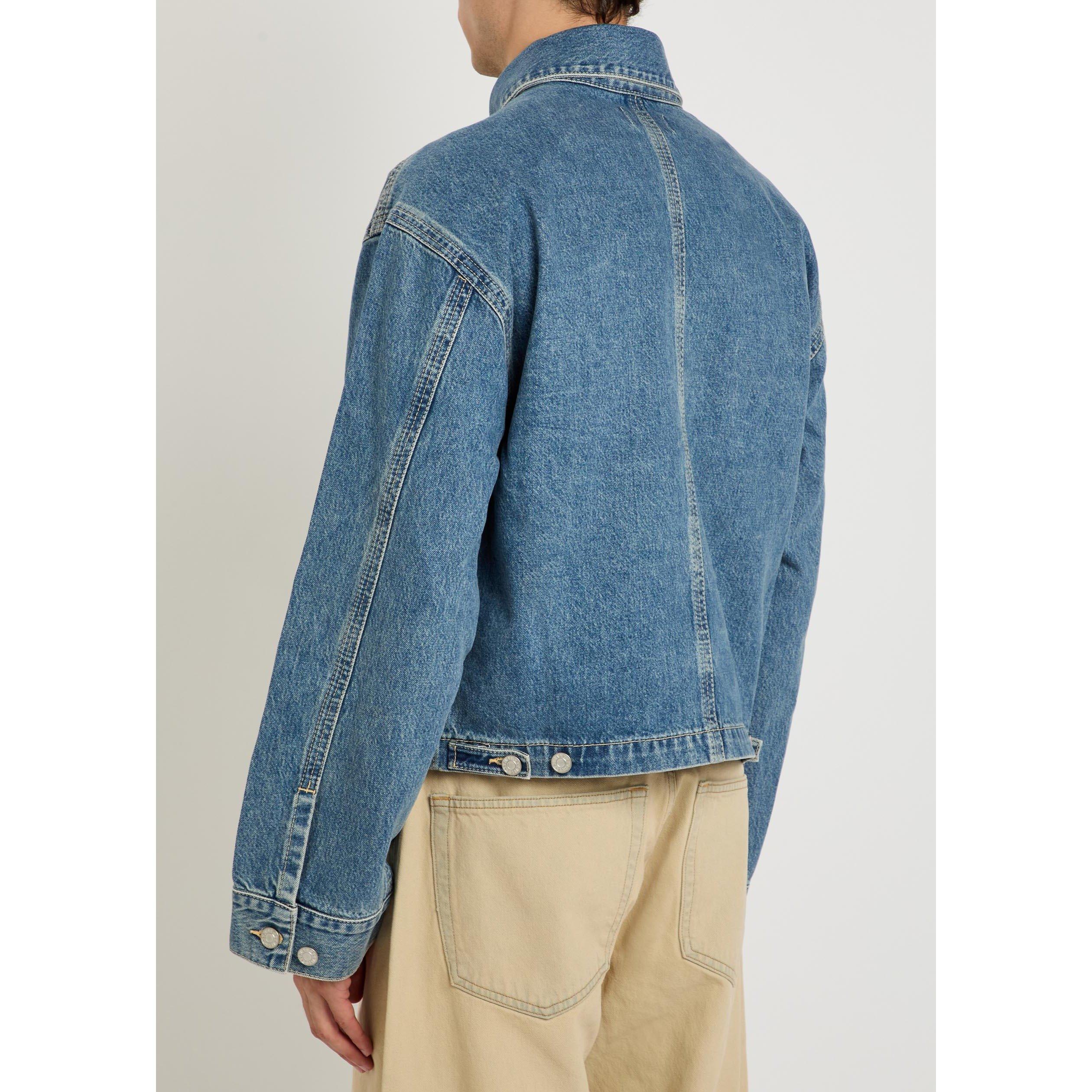 MID BLU - Agolde - Men's Cotton Oversized-Fit Denim Jacket - 3