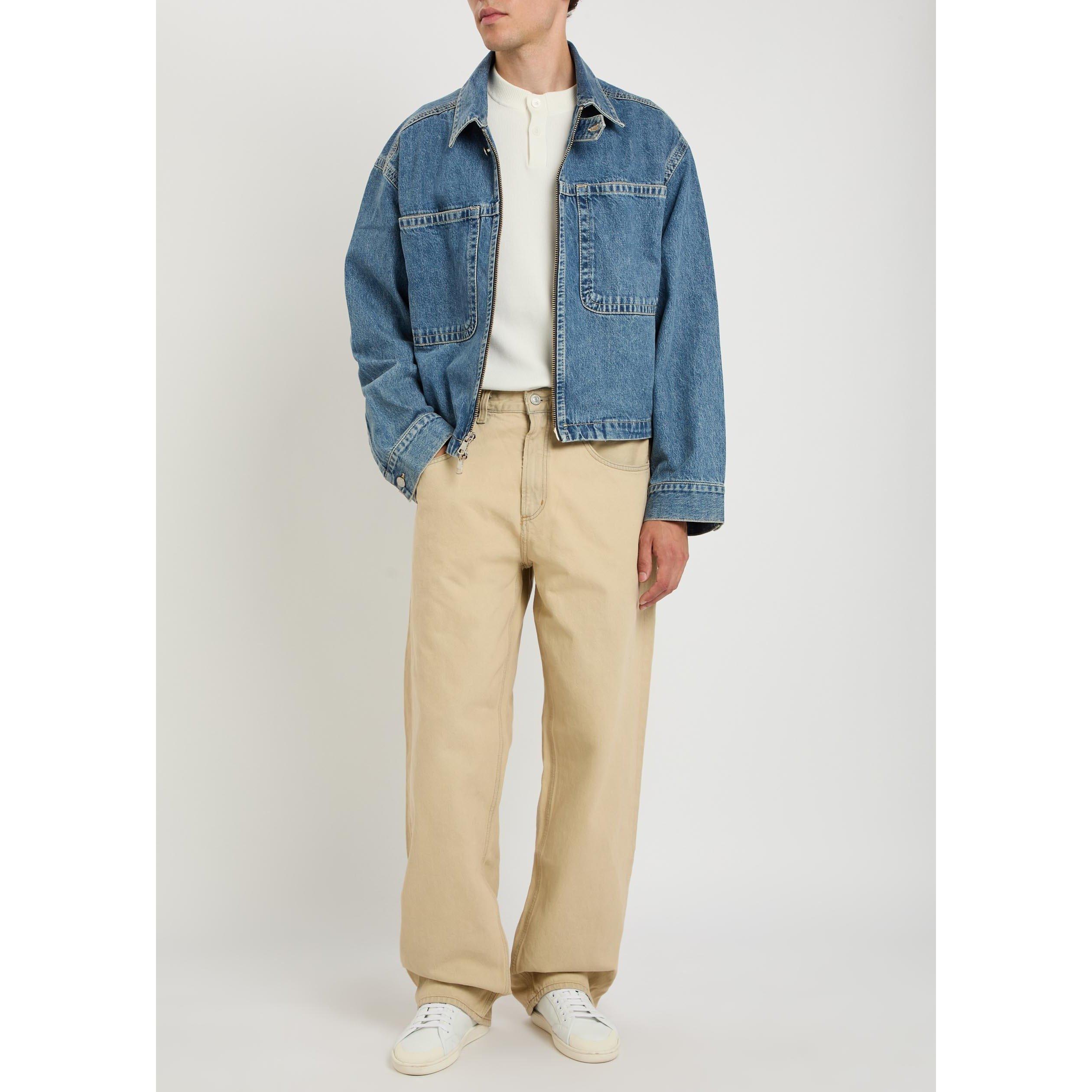 MID BLU - Agolde - Men's Cotton Oversized-Fit Denim Jacket - 5