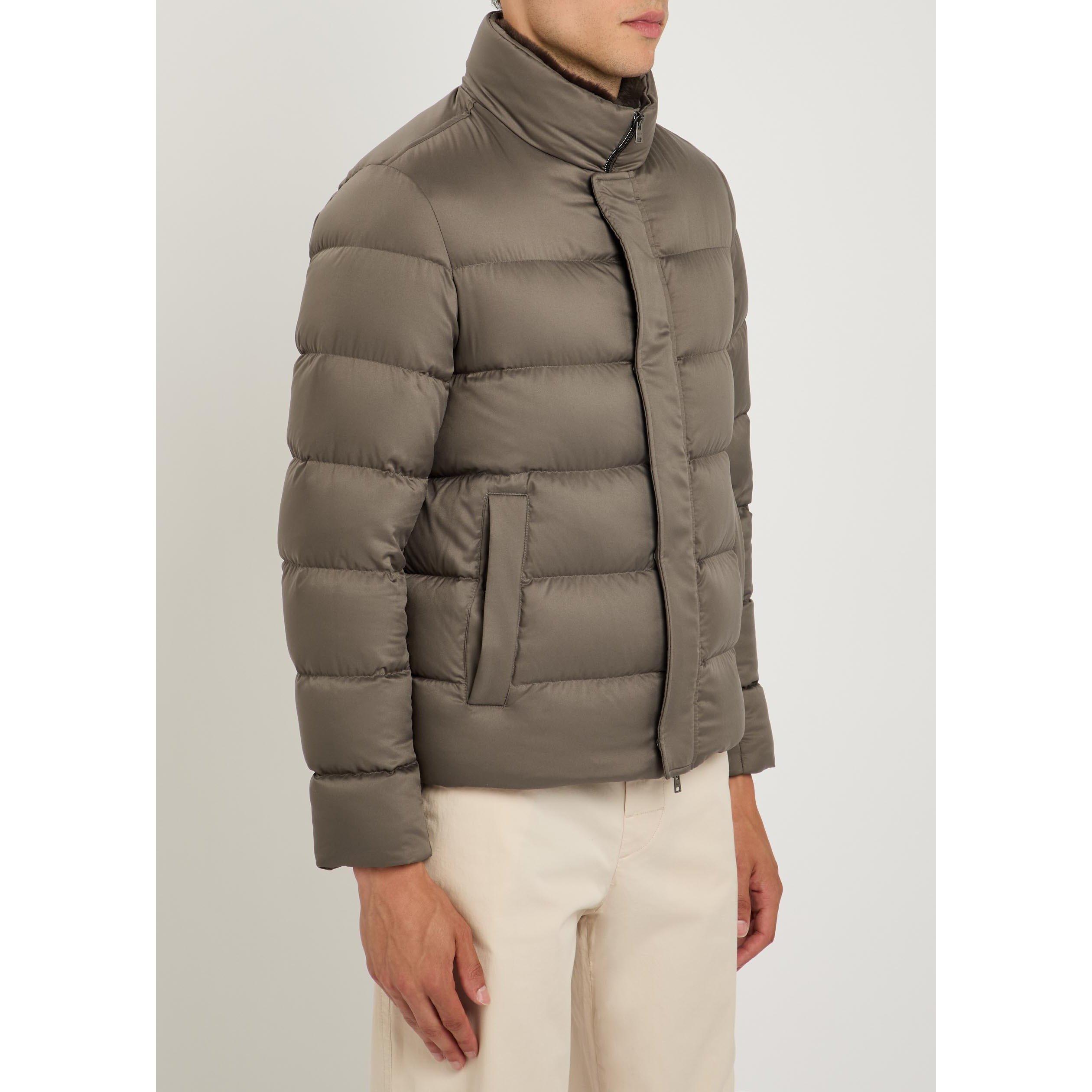 BEIGE - Herno - Men's Mock-Neck Down Bomber Jacket - 2