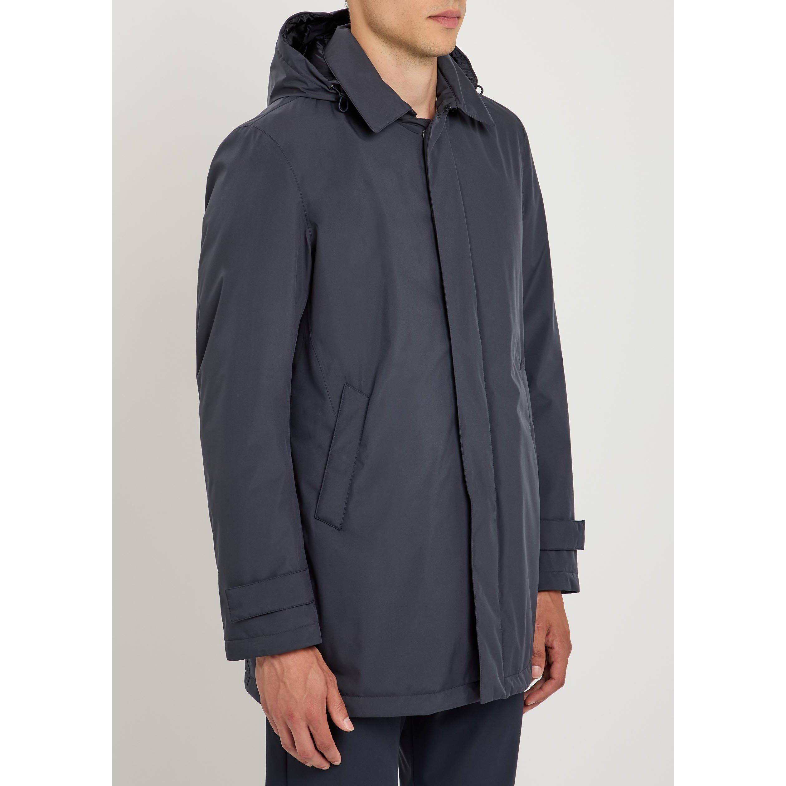 DARK BLUE - Herno - Men's Waterproof 2 Layer Relaxed-Fit Down Coat - 2