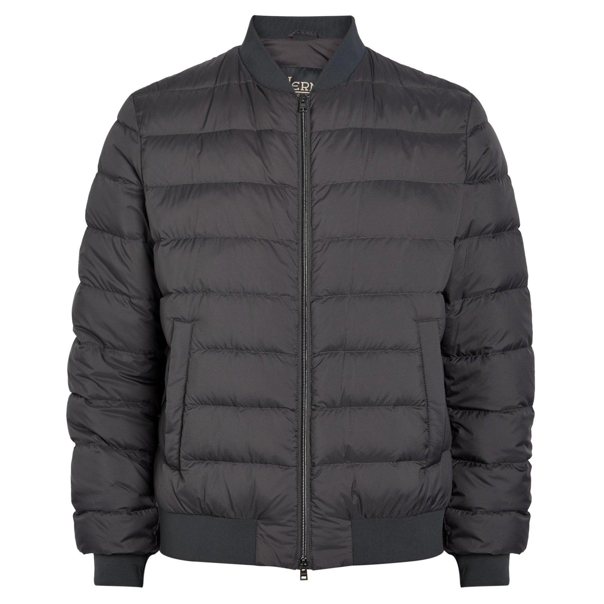 GREY - Herno - Men's Two-Way Zip Down Jacket - 1