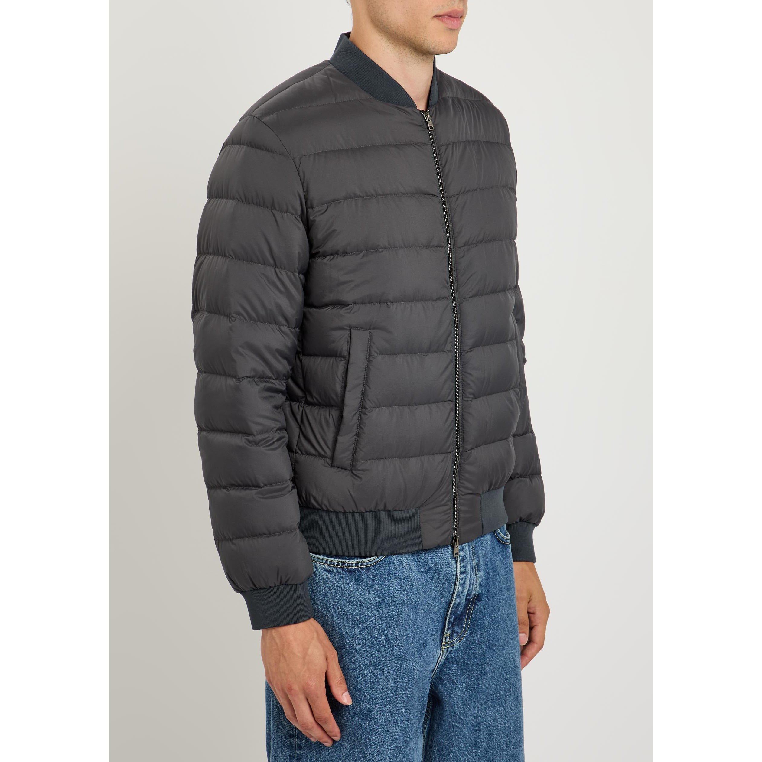 GREY - Herno - Men's Two-Way Zip Down Jacket - 2