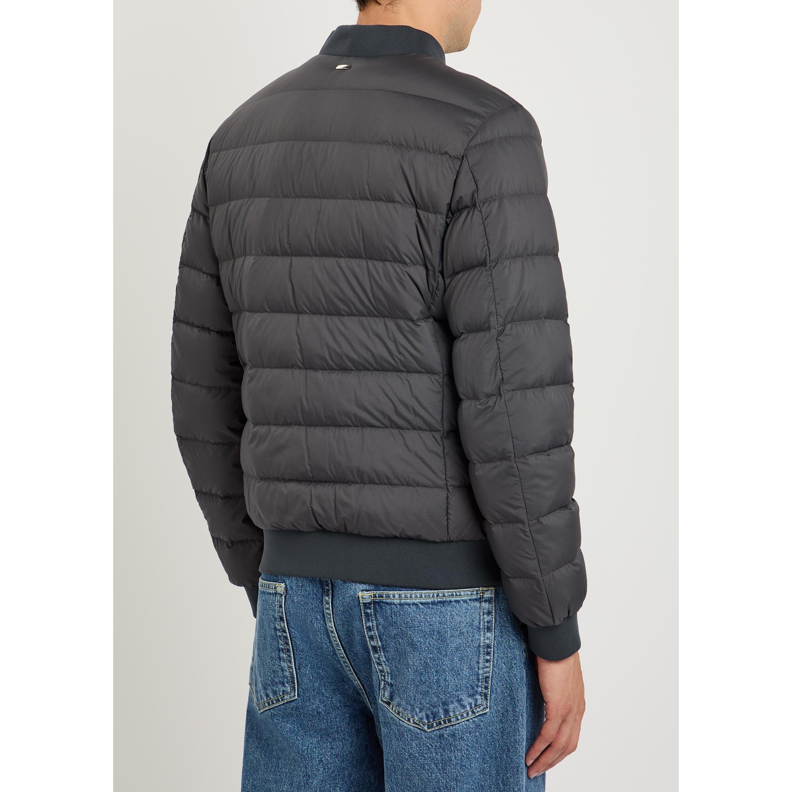 GREY - Herno - Men's Two-Way Zip Down Jacket - 3