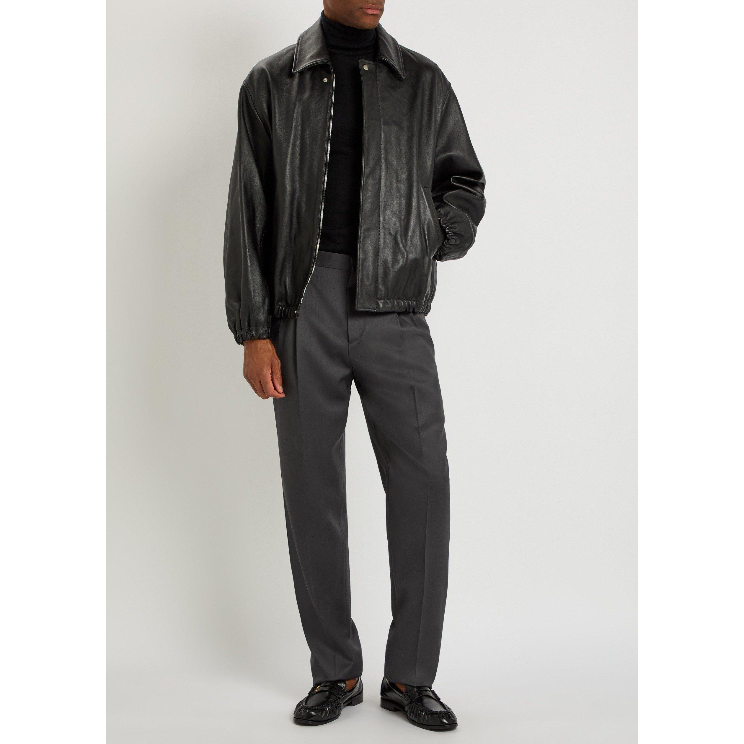 BLACK - SSSTEIN - SSSTEIN SHEEP LEATHER ZIP SHOR - 5