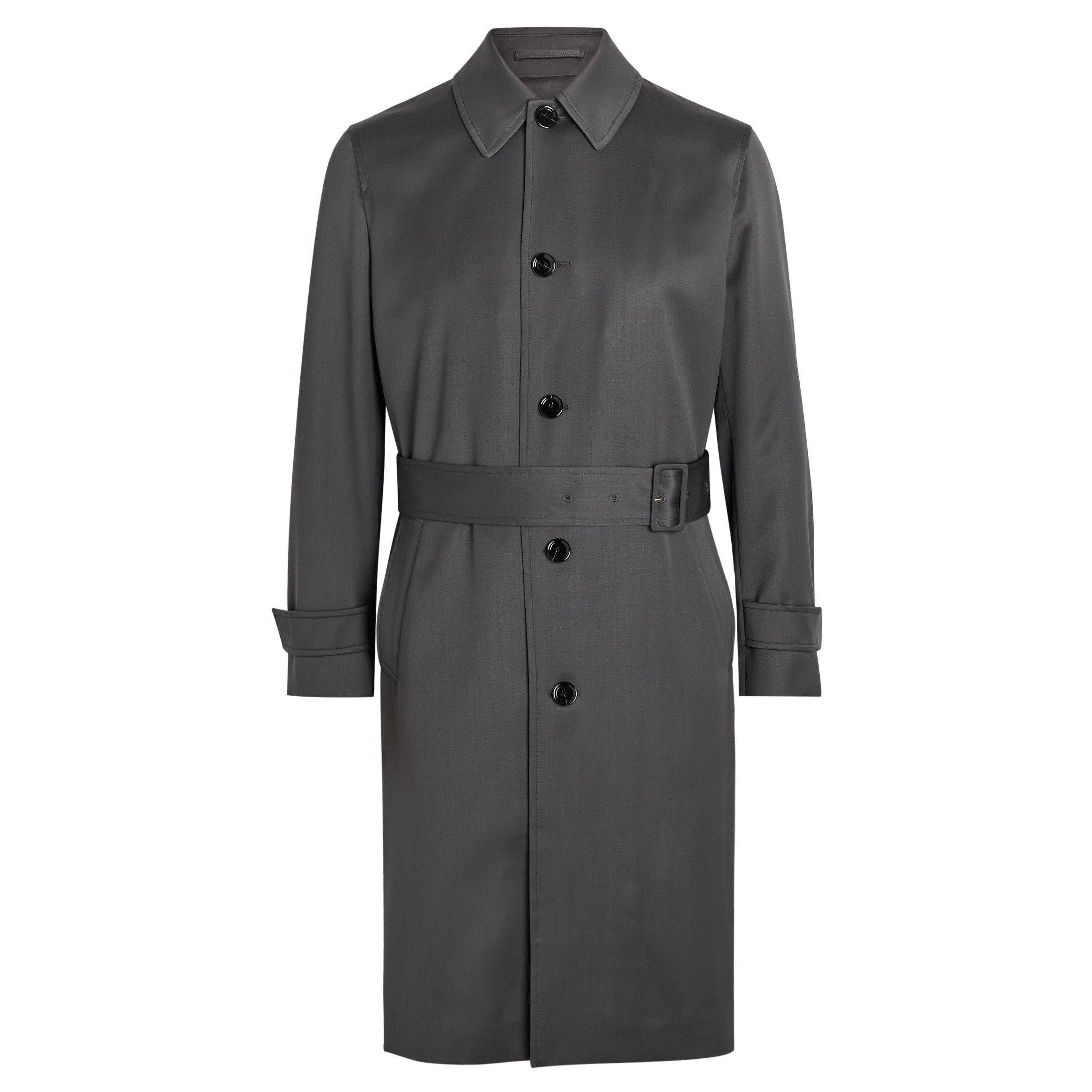 DARK GREY - Lardini - Men's Wool Trench Coat - 1