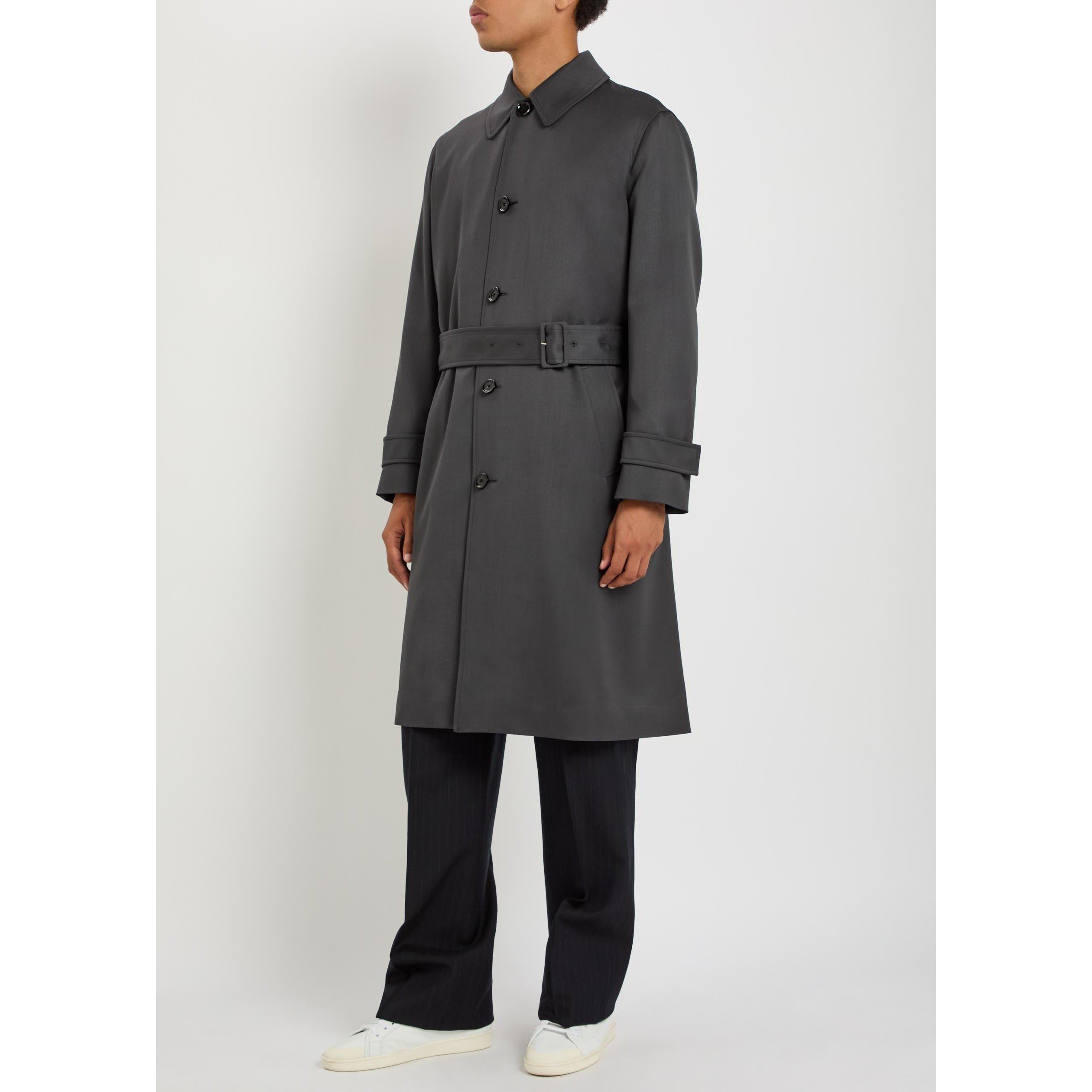 DARK GREY - Lardini - Men's Wool Trench Coat - 2