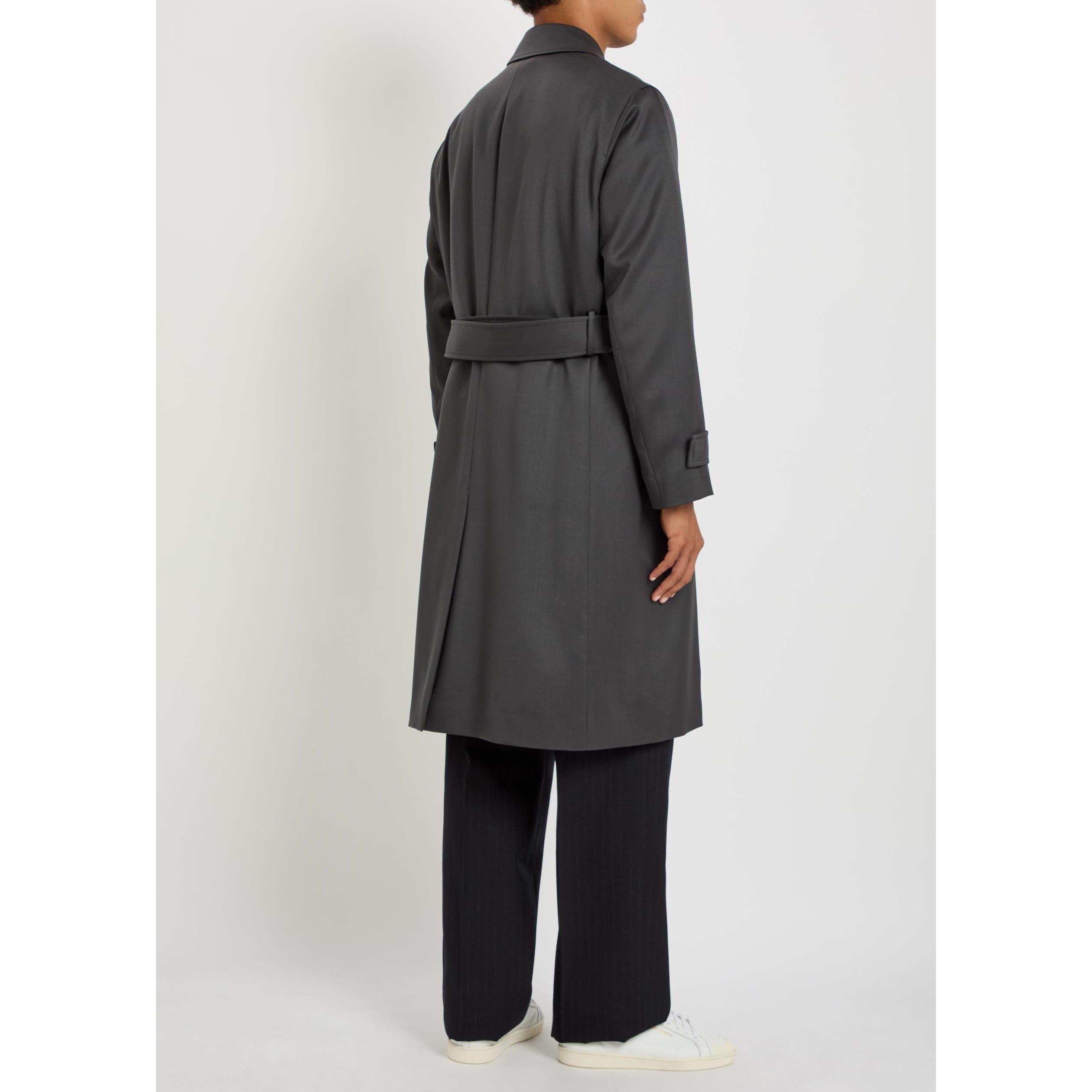 DARK GREY - Lardini - Men's Wool Trench Coat - 3