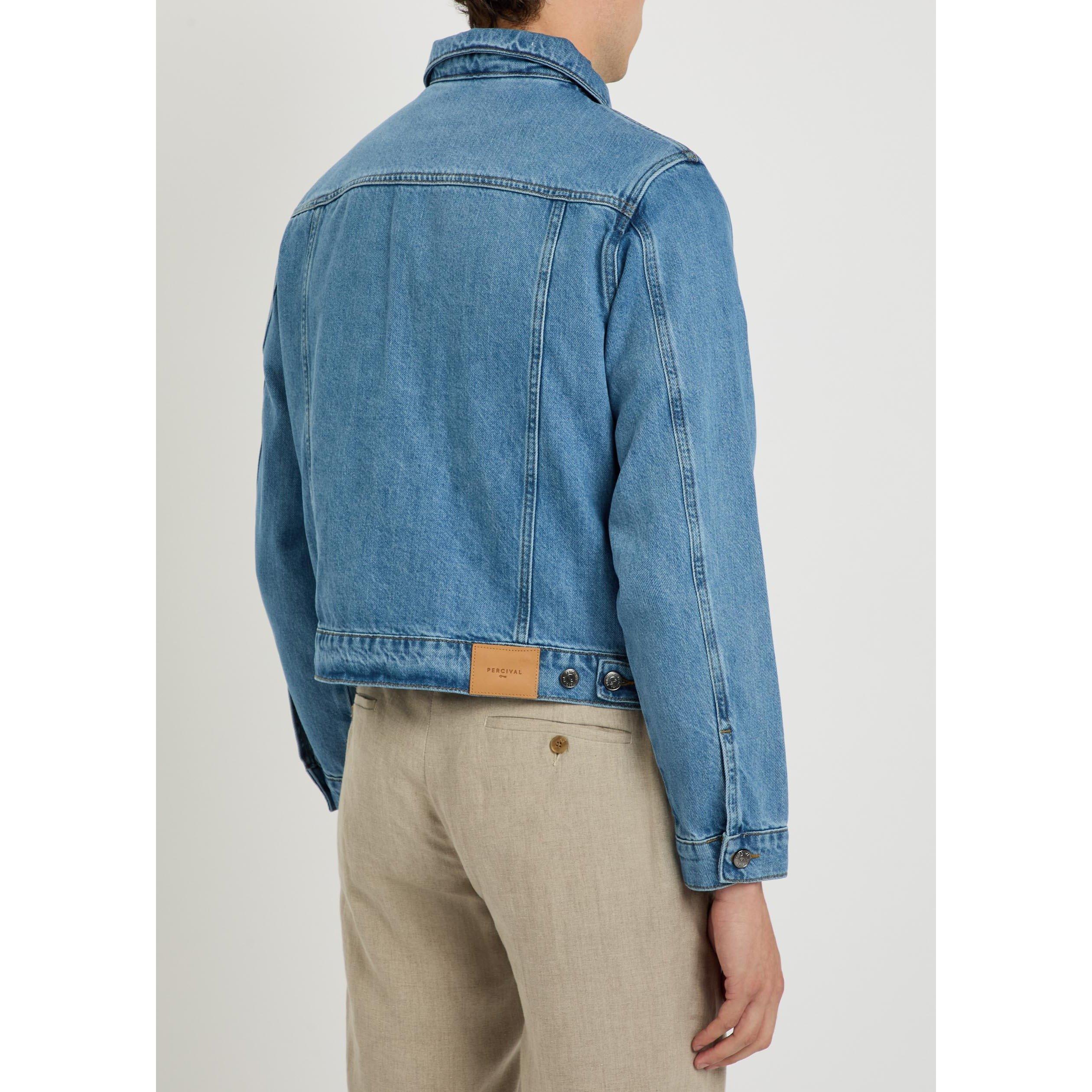 LIGHT BLUE - Percival - Men's Western Denim Jacket - 3