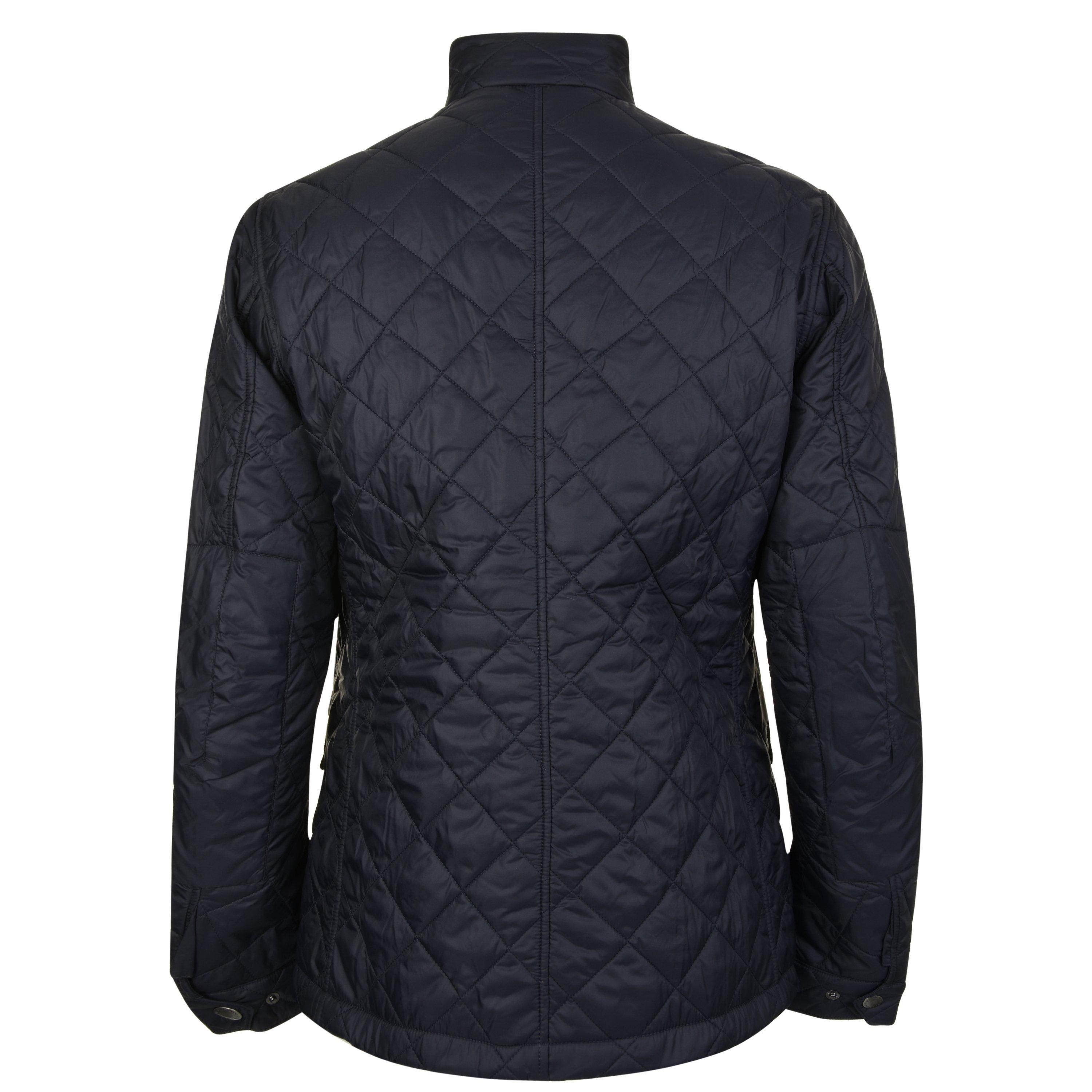 Navy - Barbour International - Tourer Ariel Quilted Jacket - 9