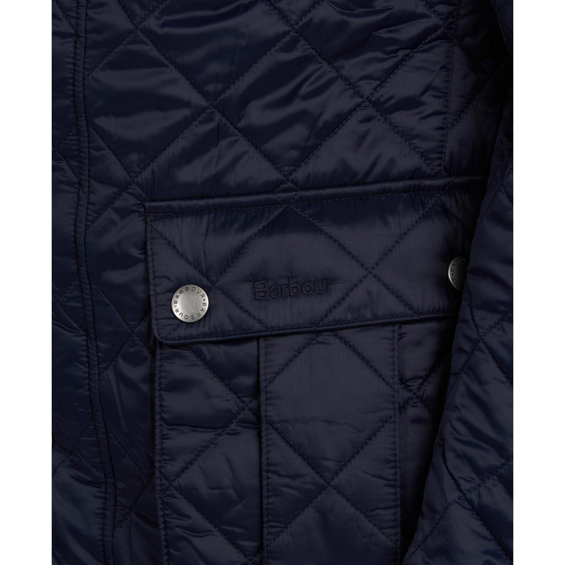 Navy - Barbour International - Tourer Ariel Quilted Jacket - 5