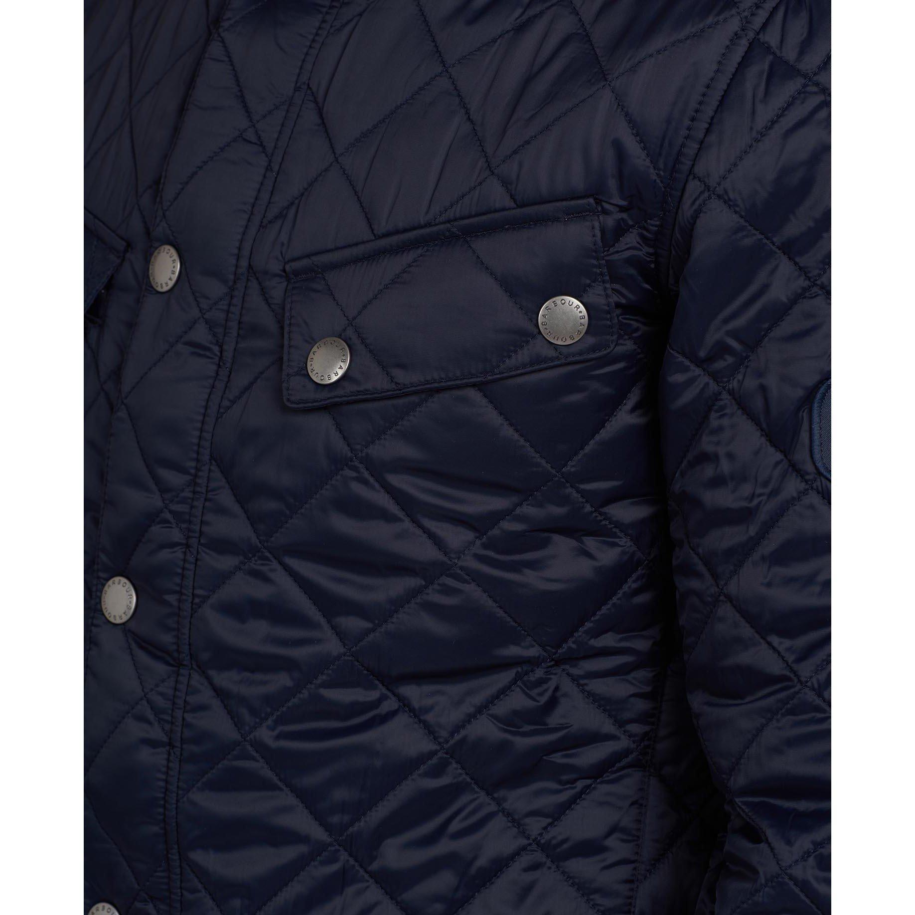 Navy - Barbour International - Tourer Ariel Quilted Jacket - 6