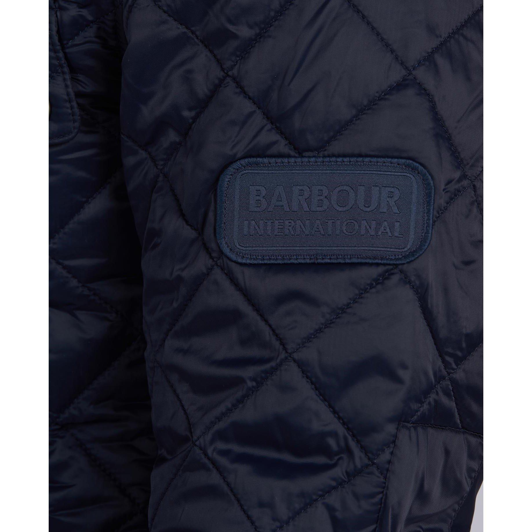 Navy - Barbour International - Tourer Ariel Quilted Jacket - 7