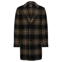 Boss Relaxed Checked Coat