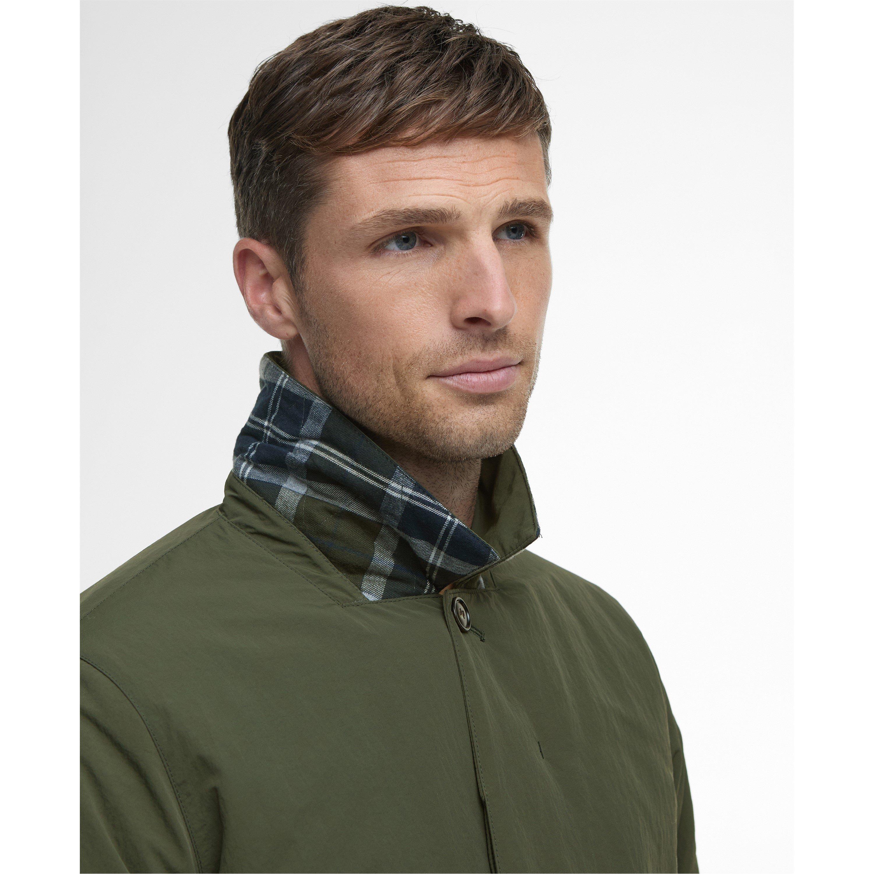 Olive - Barbour - Mens Lorden Showerproof Mac - 4