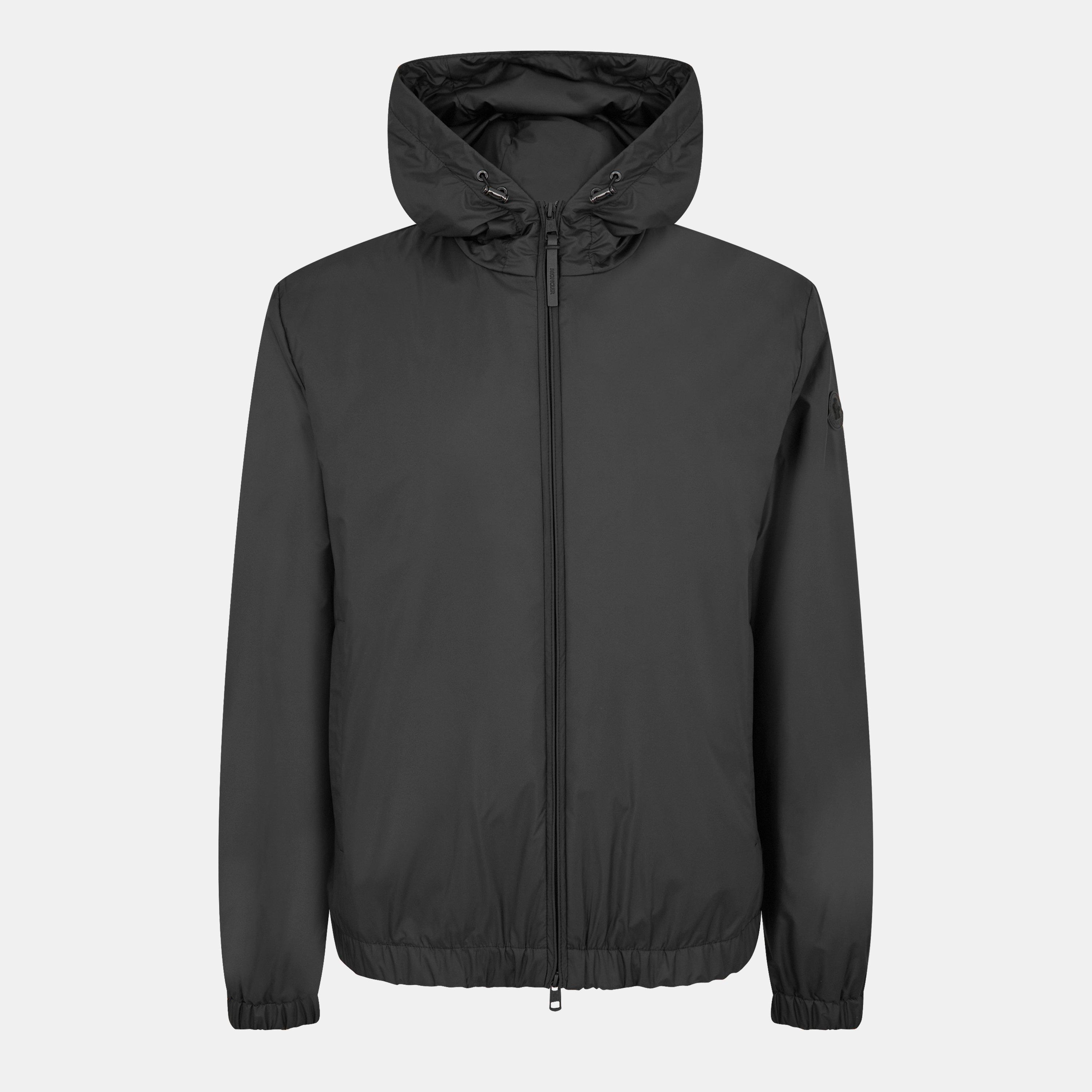 Black 999 - Moncler - Men's Domene Hooded Long Sleeve Full Zip Rain Anorak - 1