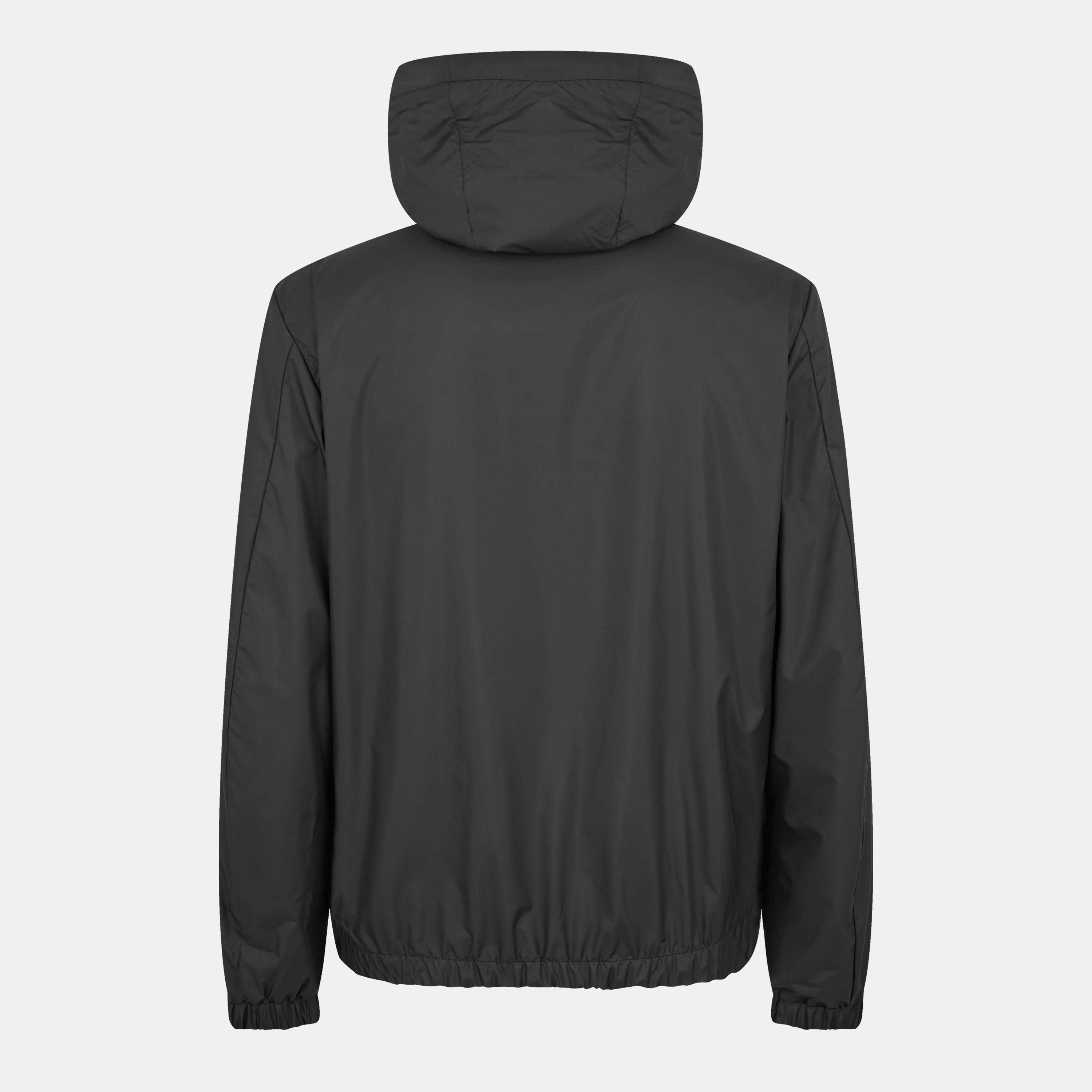 Black 999 - Moncler - Men's Domene Hooded Long Sleeve Full Zip Rain Anorak - 2