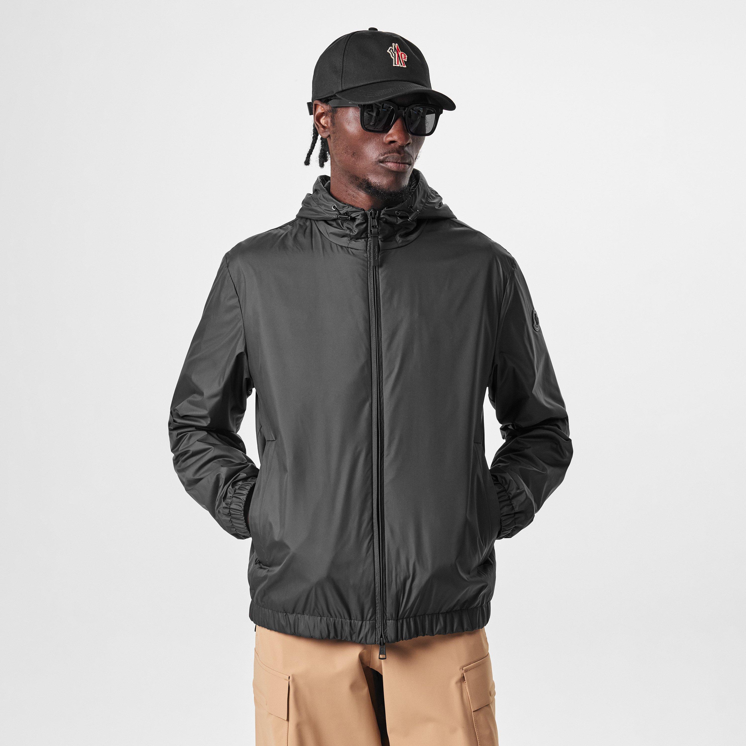 Black 999 - Moncler - Men's Domene Hooded Long Sleeve Full Zip Rain Anorak - 3