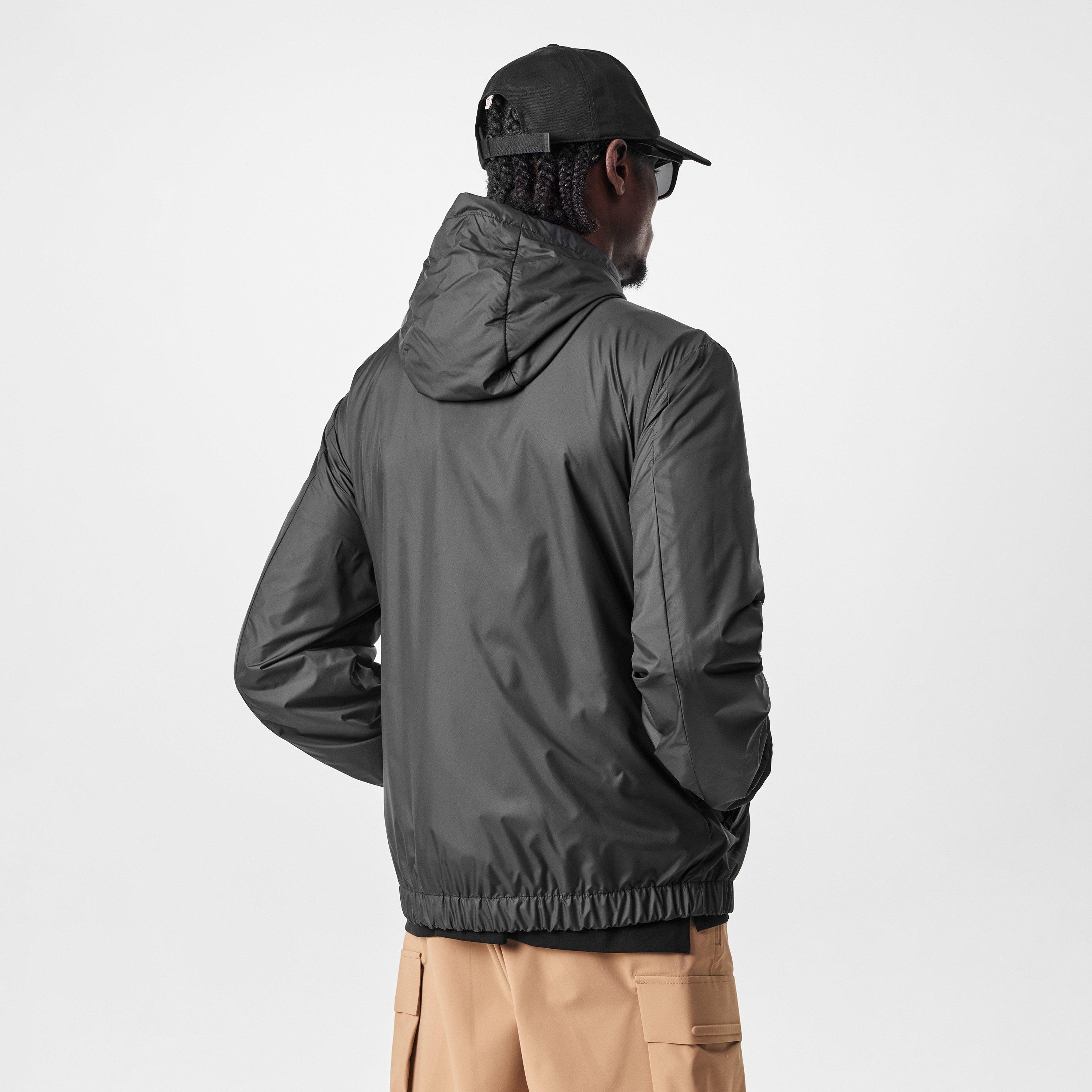 Black 999 - Moncler - Men's Domene Hooded Long Sleeve Full Zip Rain Anorak - 4