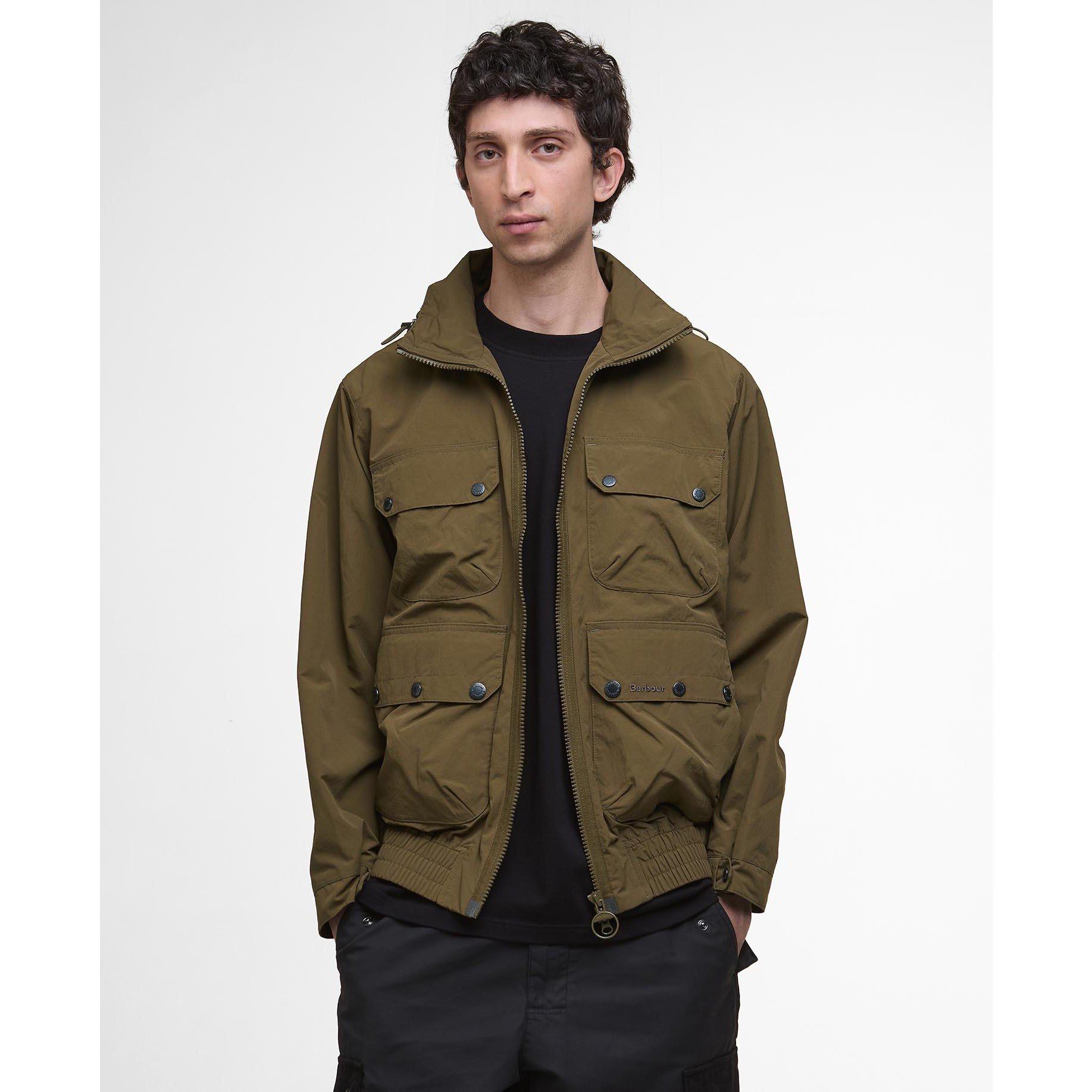 Beech OL55 - Barbour - Men's Re Engineered Flight Bedale Showerproof Detachable Hood Rain Anorak - 2