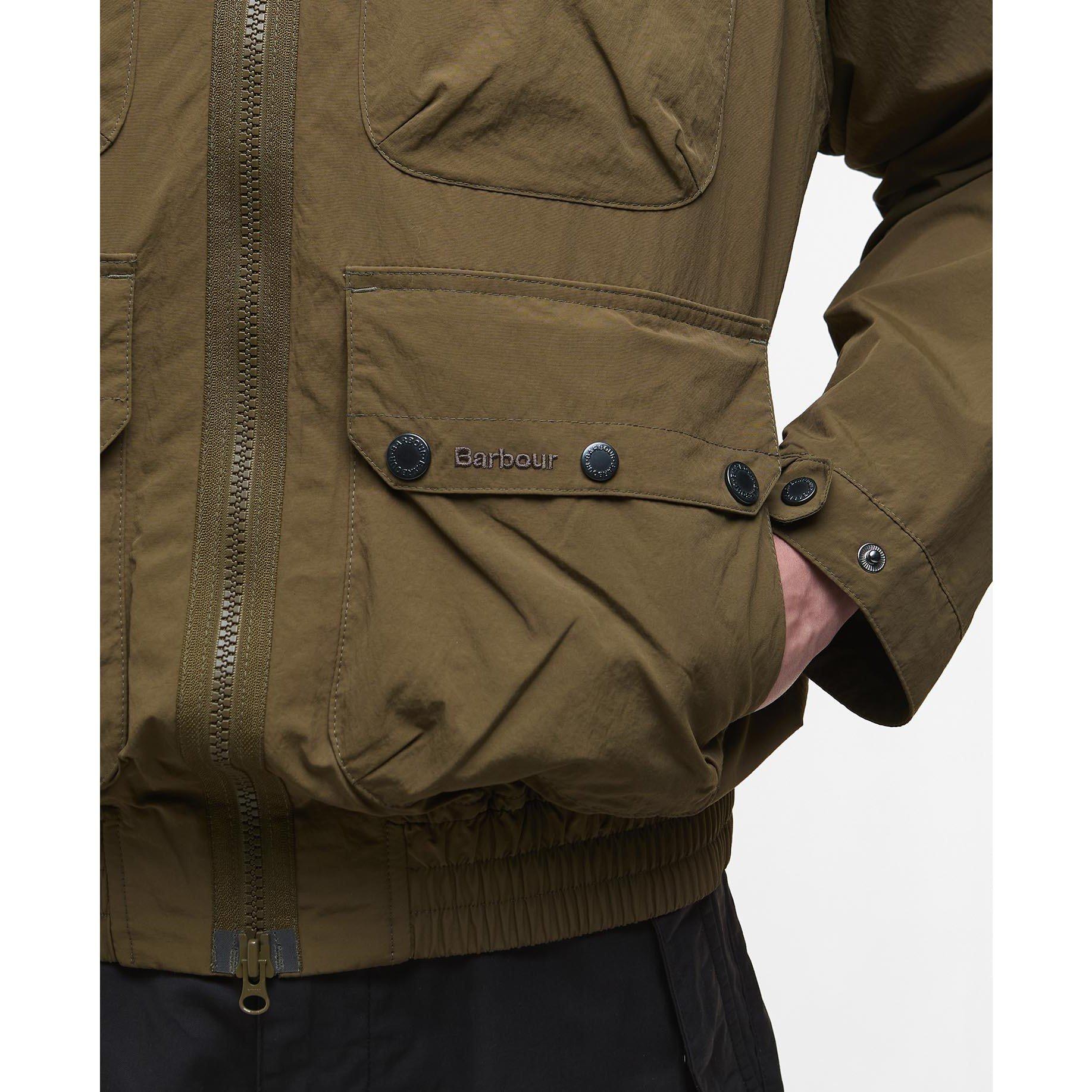 Beech OL55 - Barbour - Men's Re Engineered Flight Bedale Showerproof Detachable Hood Rain Anorak - 5