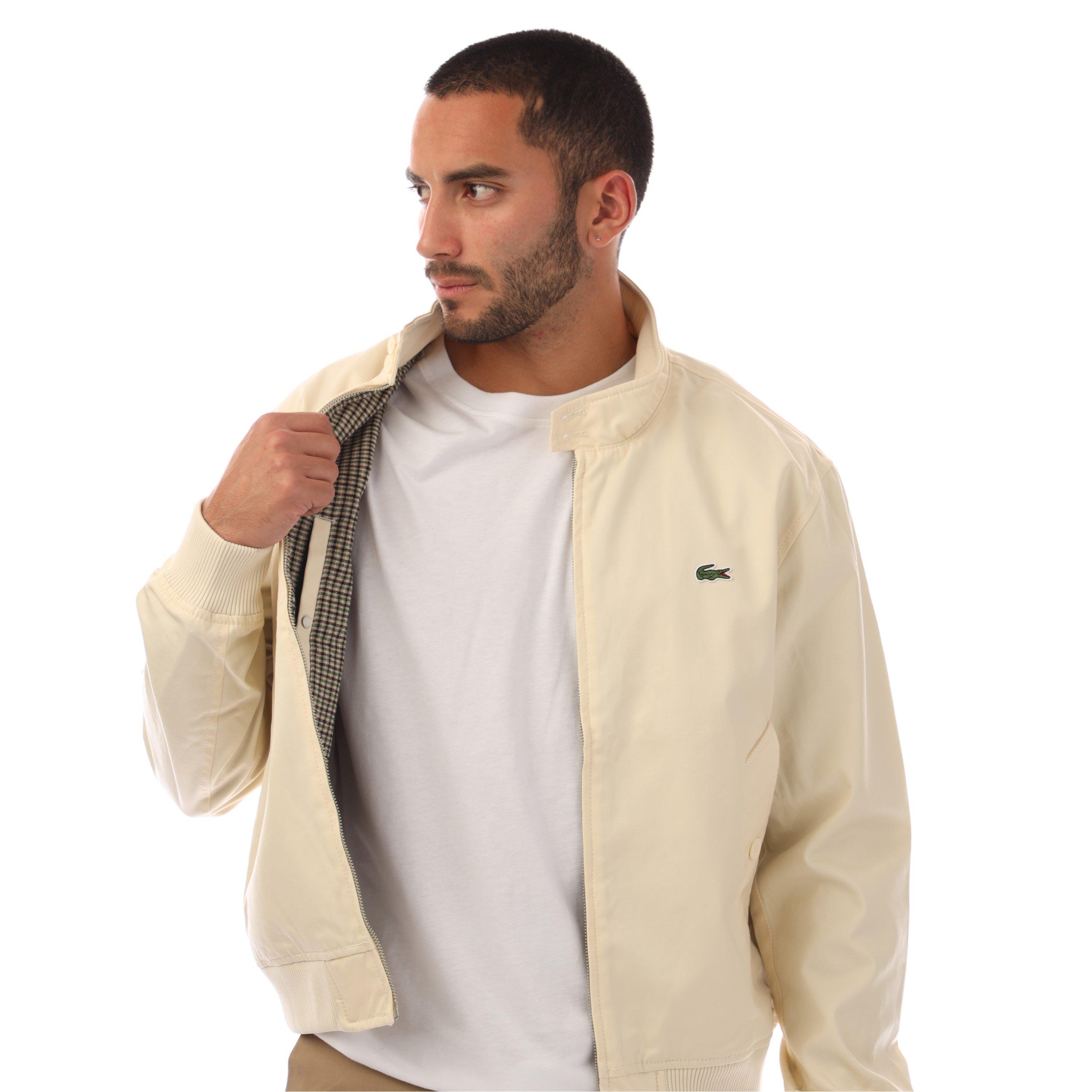 Naturel Clair - Lacoste - Men's Blouson Ribbed Collar Harrington Jacket - 2