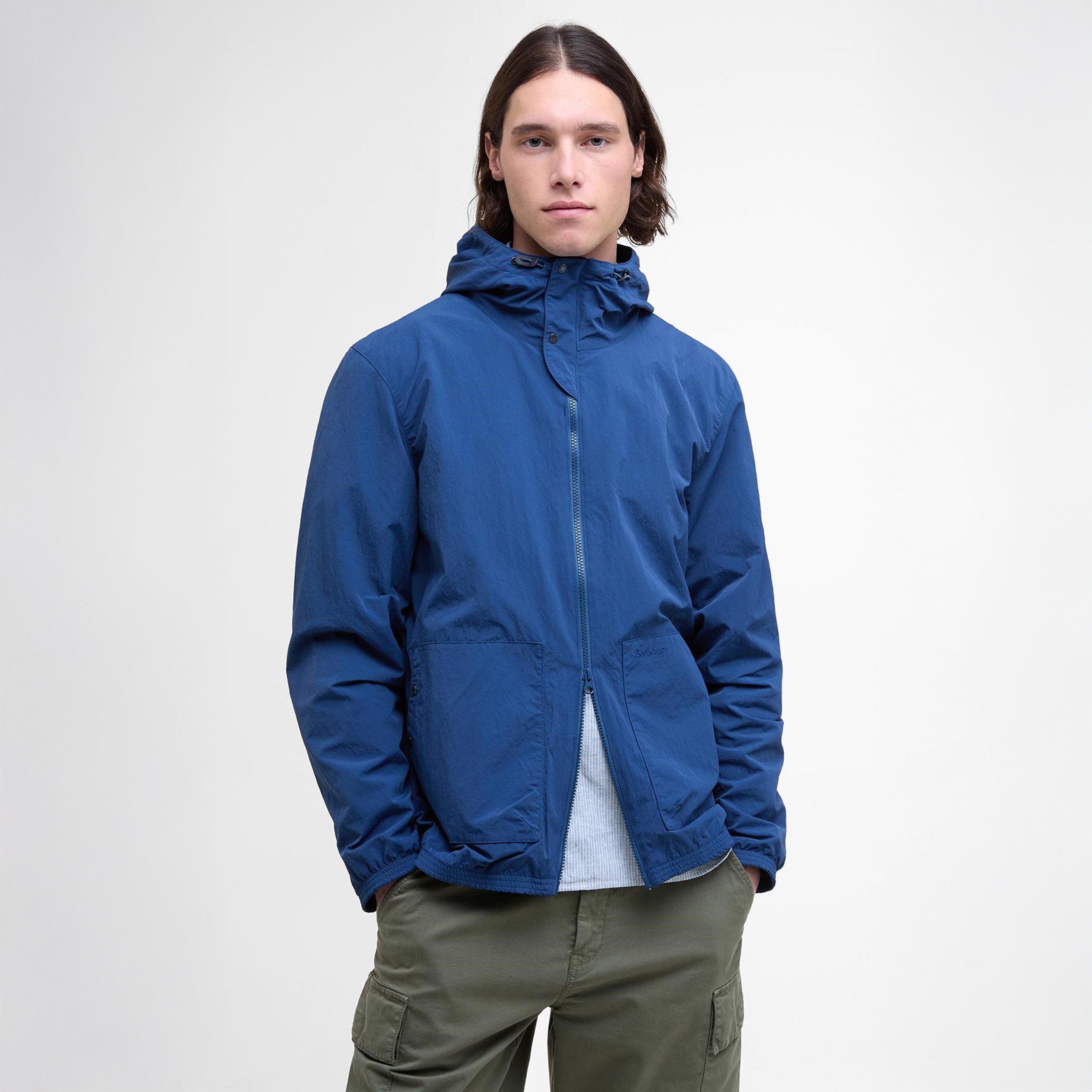 Dark Denim BL71 - Barbour - Men's Riverdale Showerproof Hooded Long Sleeve Rain Anorak - 2