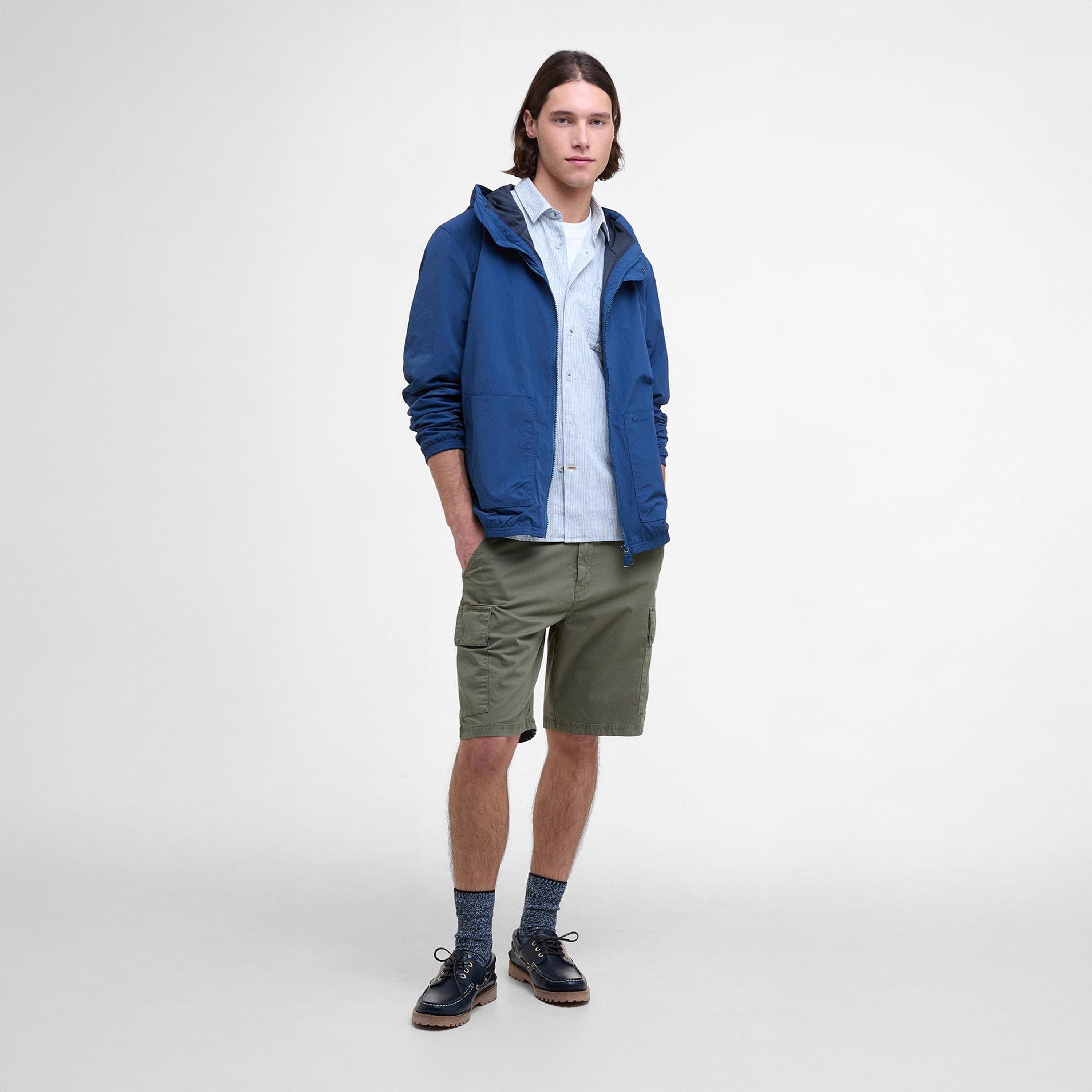 Dark Denim BL71 - Barbour - Men's Riverdale Showerproof Hooded Long Sleeve Rain Anorak - 6