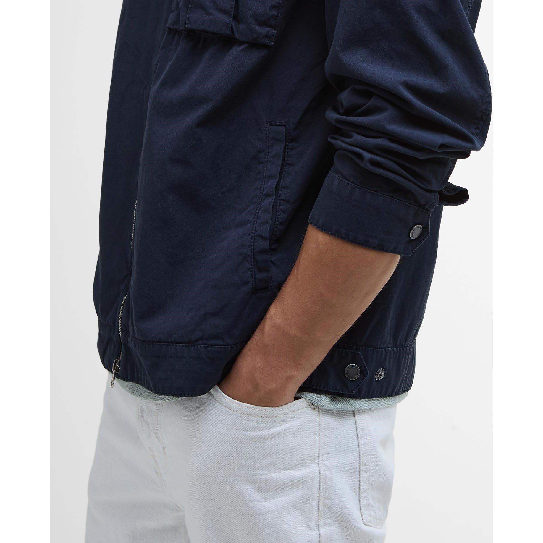 Navy NY51 - Barbour International - Men's B.Intense Tarnett Structured Zip Harrington Jacket - 6