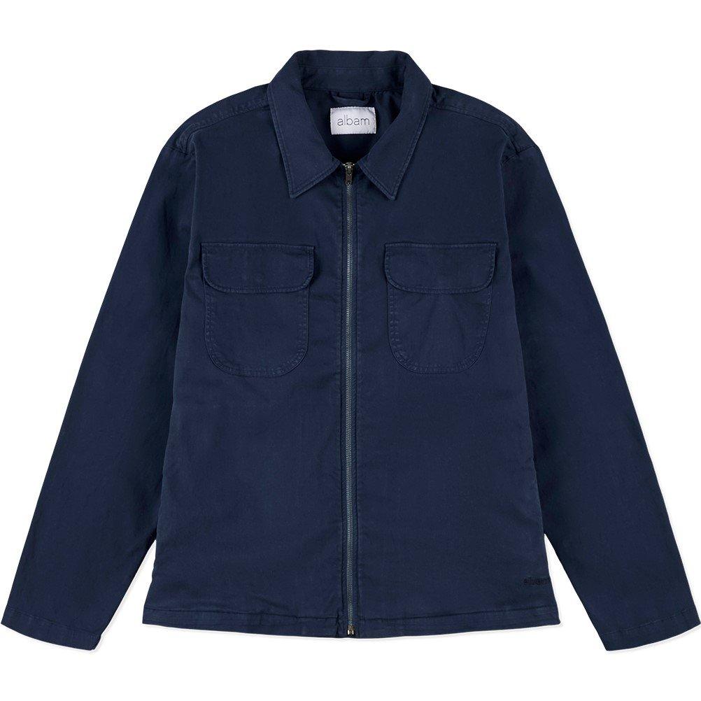 Dark Navy 002 - Albam - Men's Clarence Weather-Resistant Harrington Jacket - 1