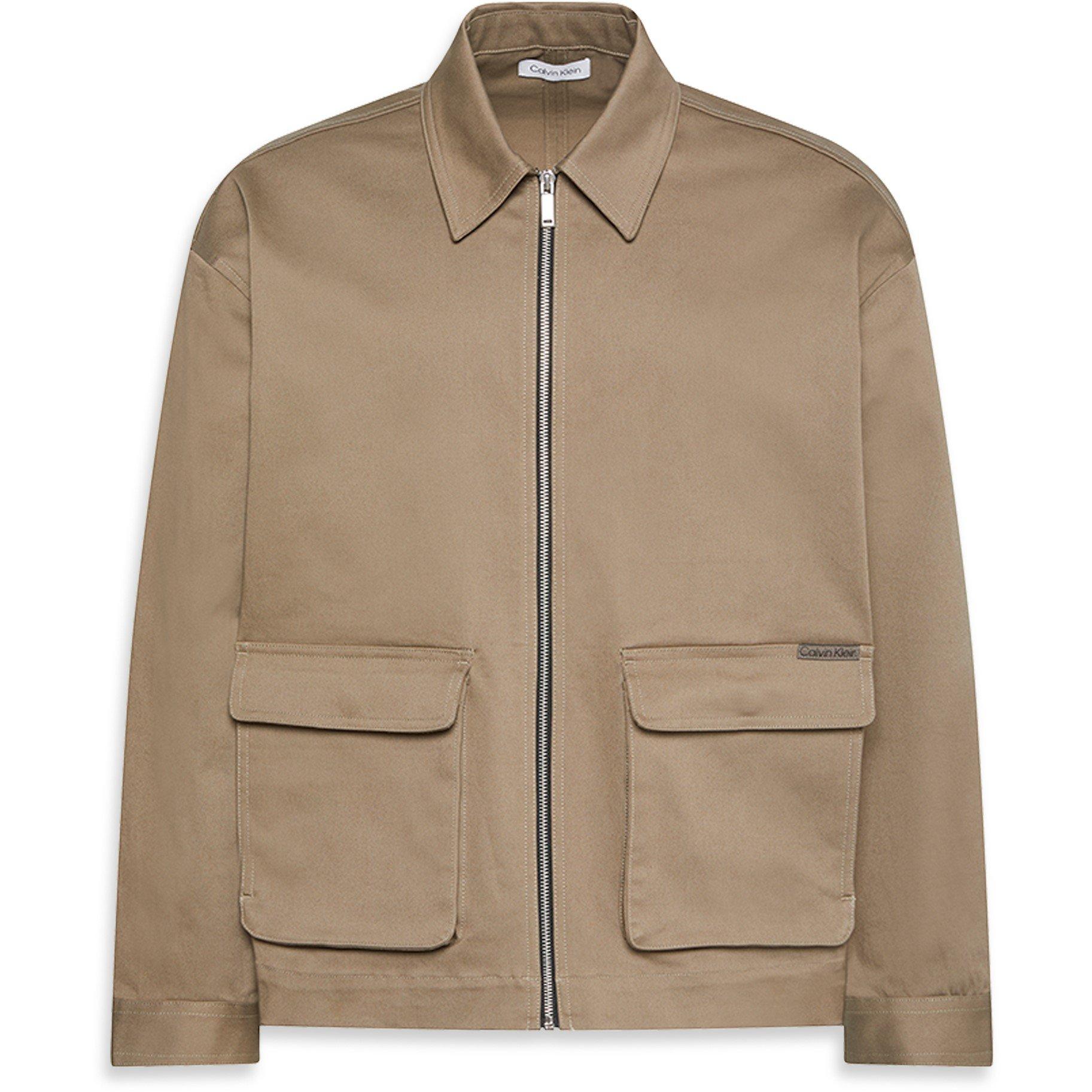Calvin Klein Jeans Men's Ribbed Harrington Jacket - Taupe Tone Gpf - XL