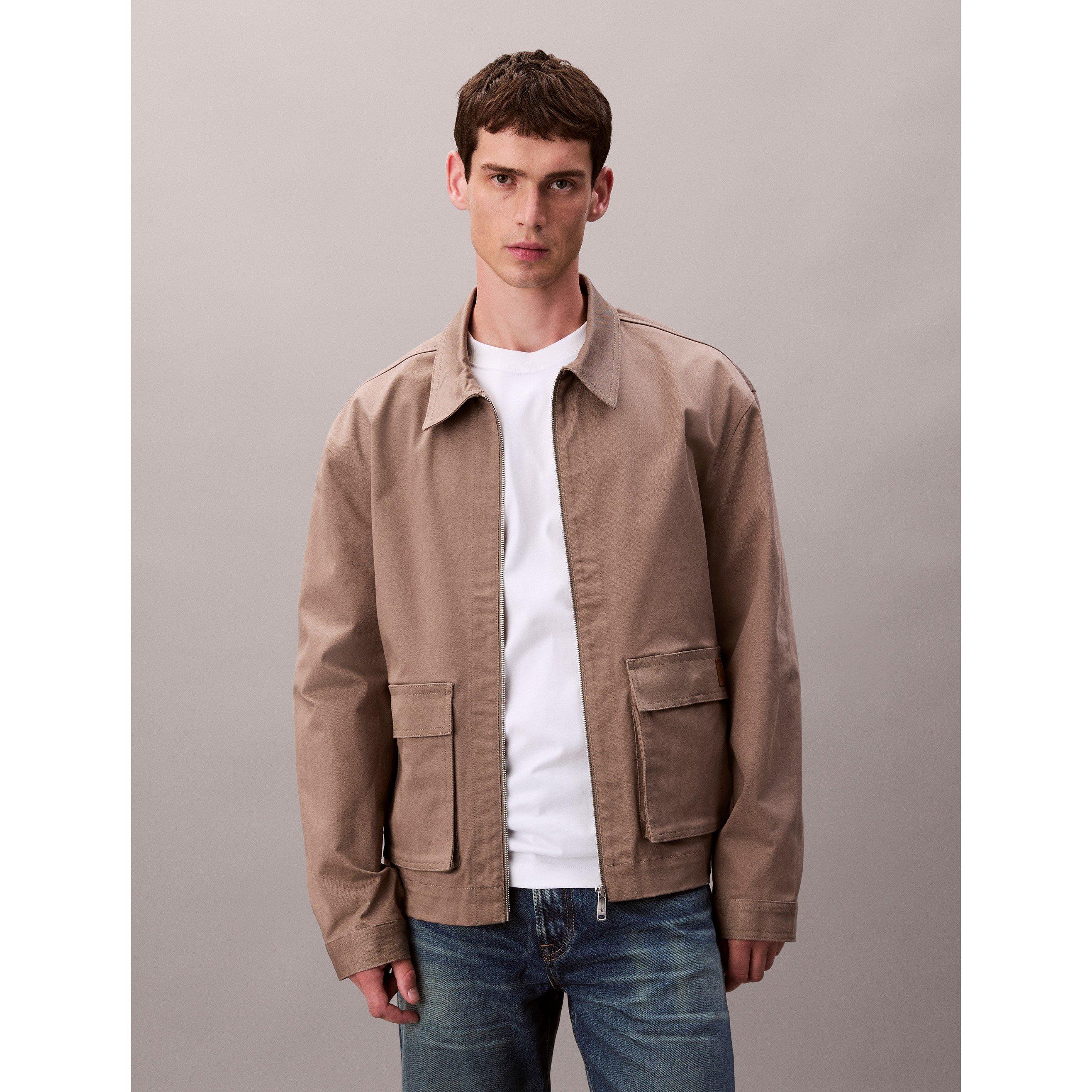 Taupe Tone GPF - Calvin Klein Jeans - Men's Harrington Jacket - 4