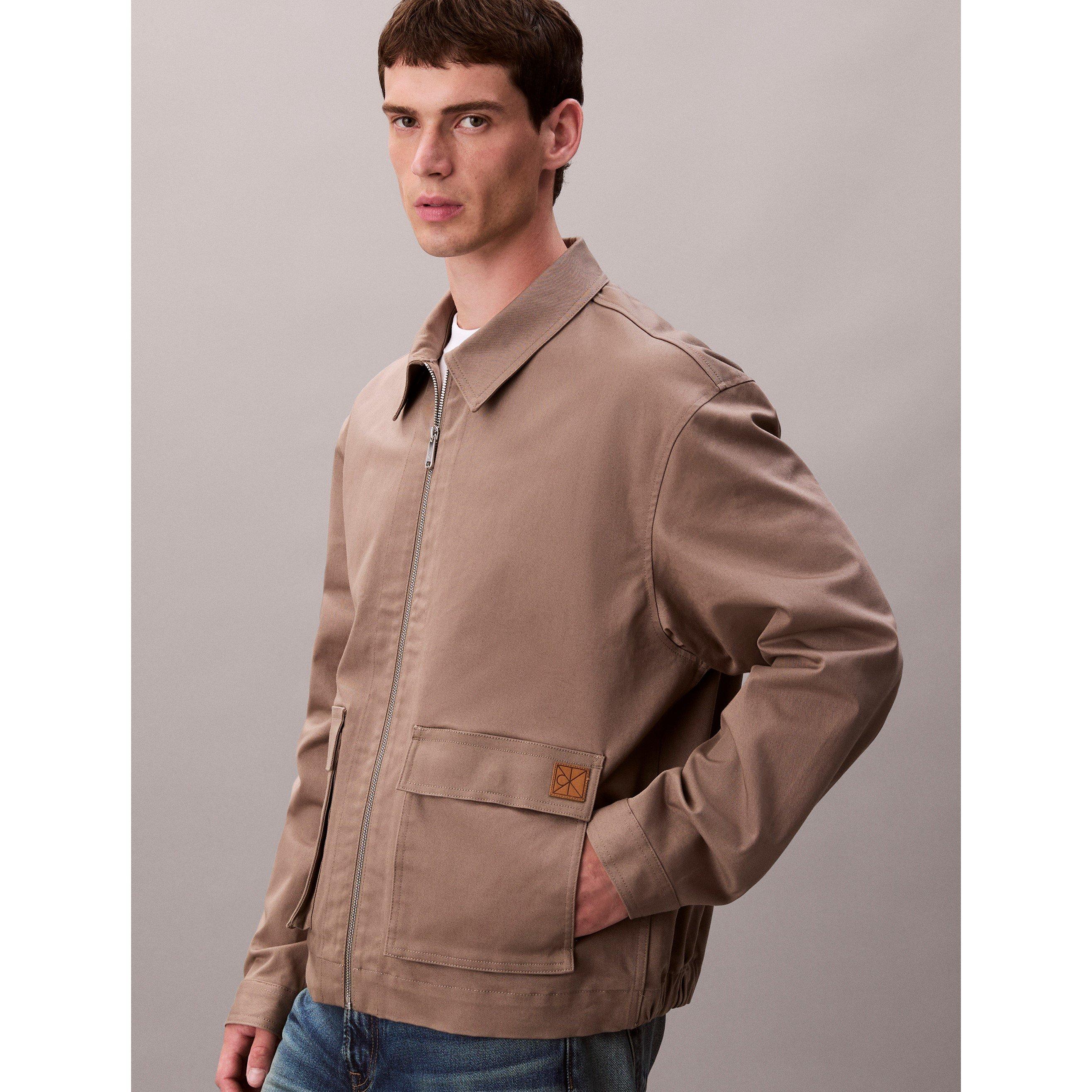 Taupe Tone GPF - Calvin Klein Jeans - Men's Harrington Jacket - 5