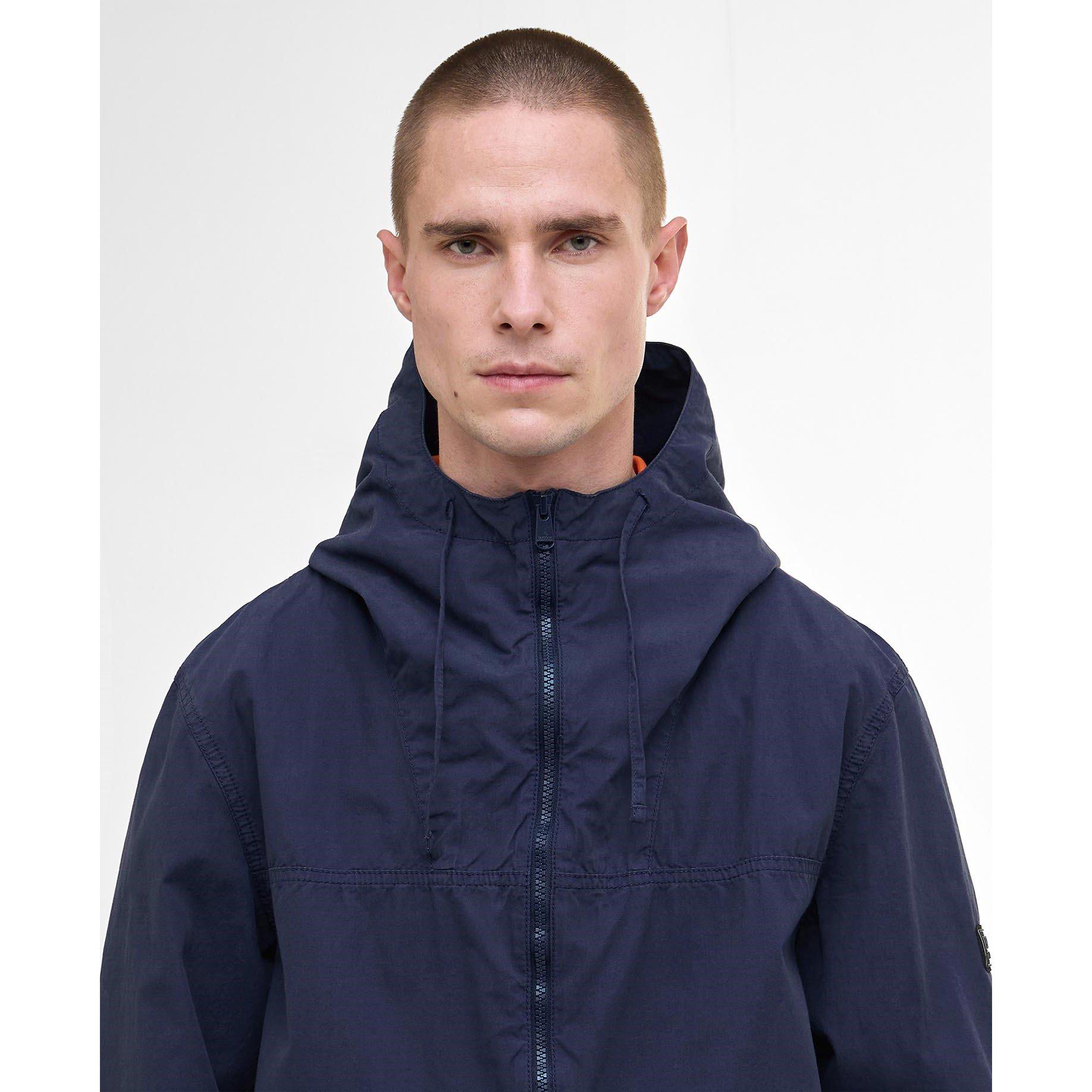 Pigment Navy - Barbour International - Men's Buckley Cotton Long Sleeve Rain Anorak - 4