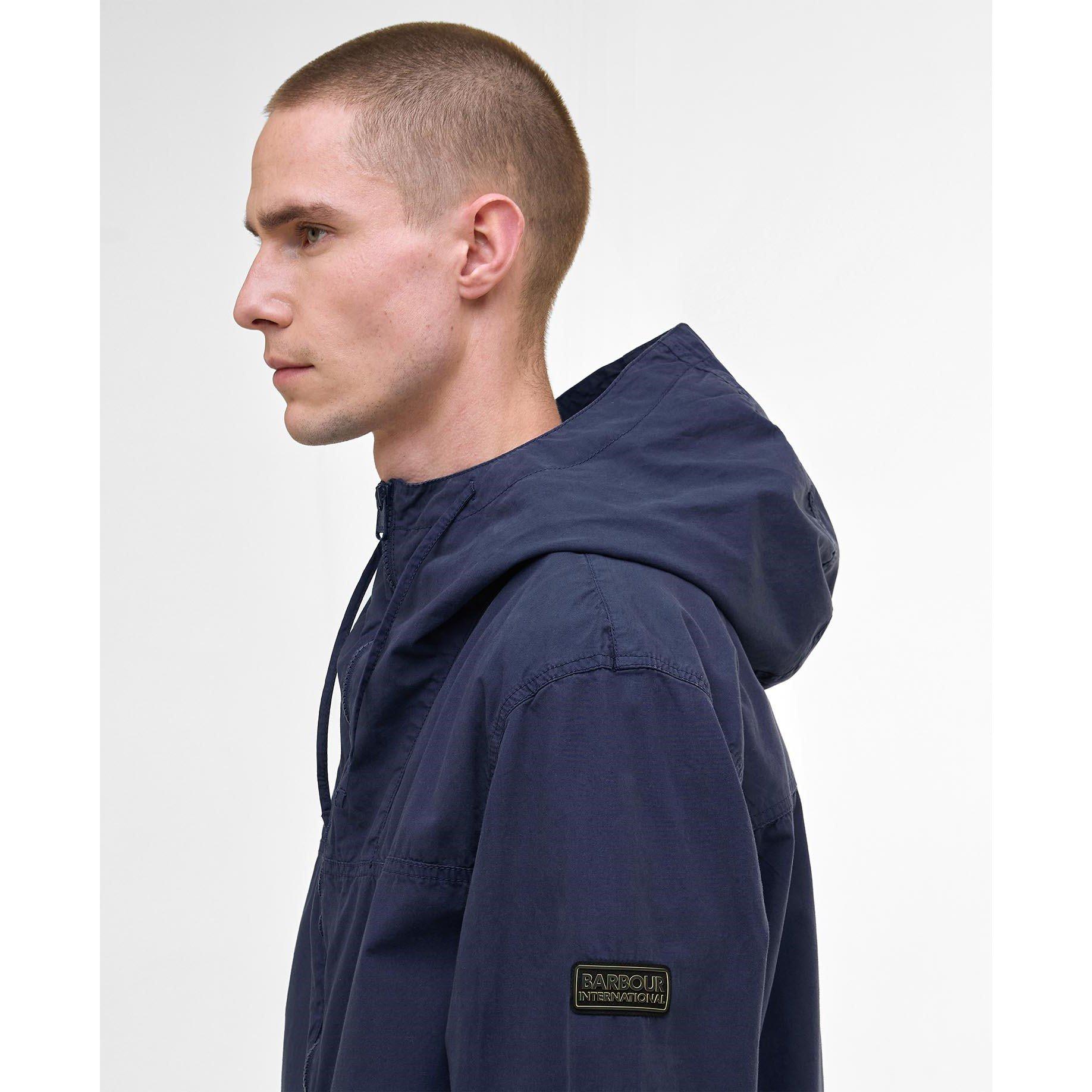 Pigment Navy - Barbour International - Men's Buckley Cotton Long Sleeve Rain Anorak - 5