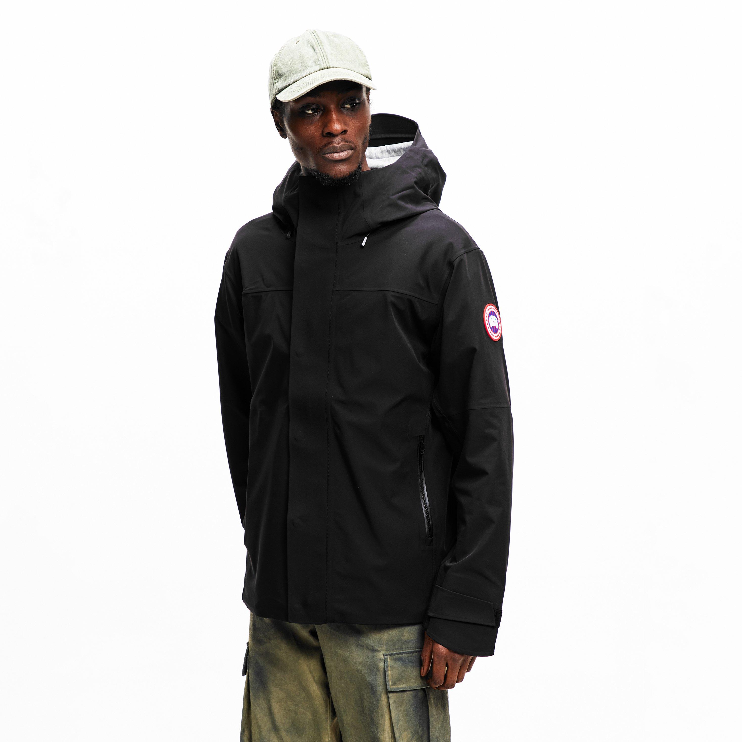 Black - Canada Goose - Men's Rupert Waterproof Hooded Long Sleeve Rain Anorak - 3