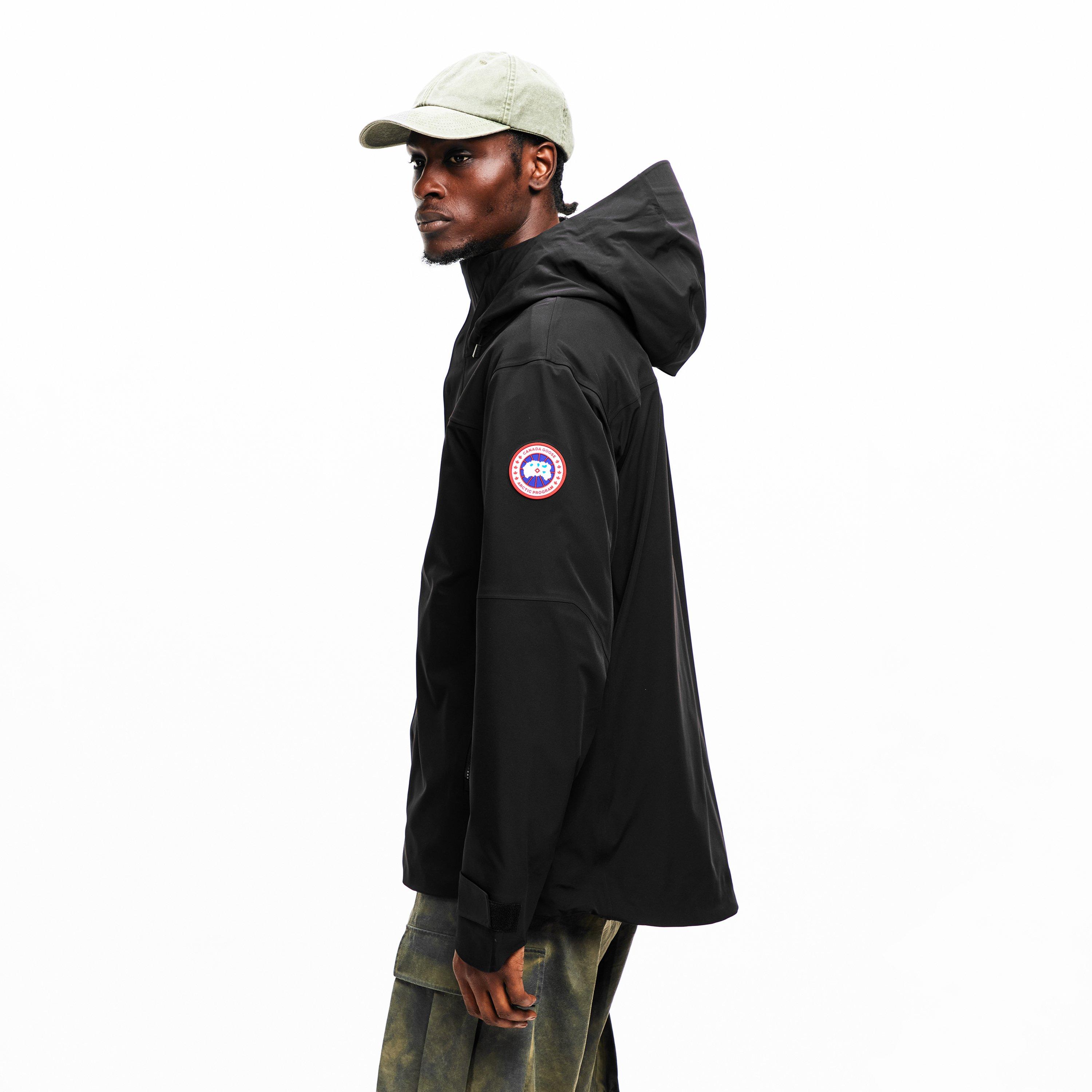 Black - Canada Goose - Men's Rupert Waterproof Hooded Long Sleeve Rain Anorak - 4