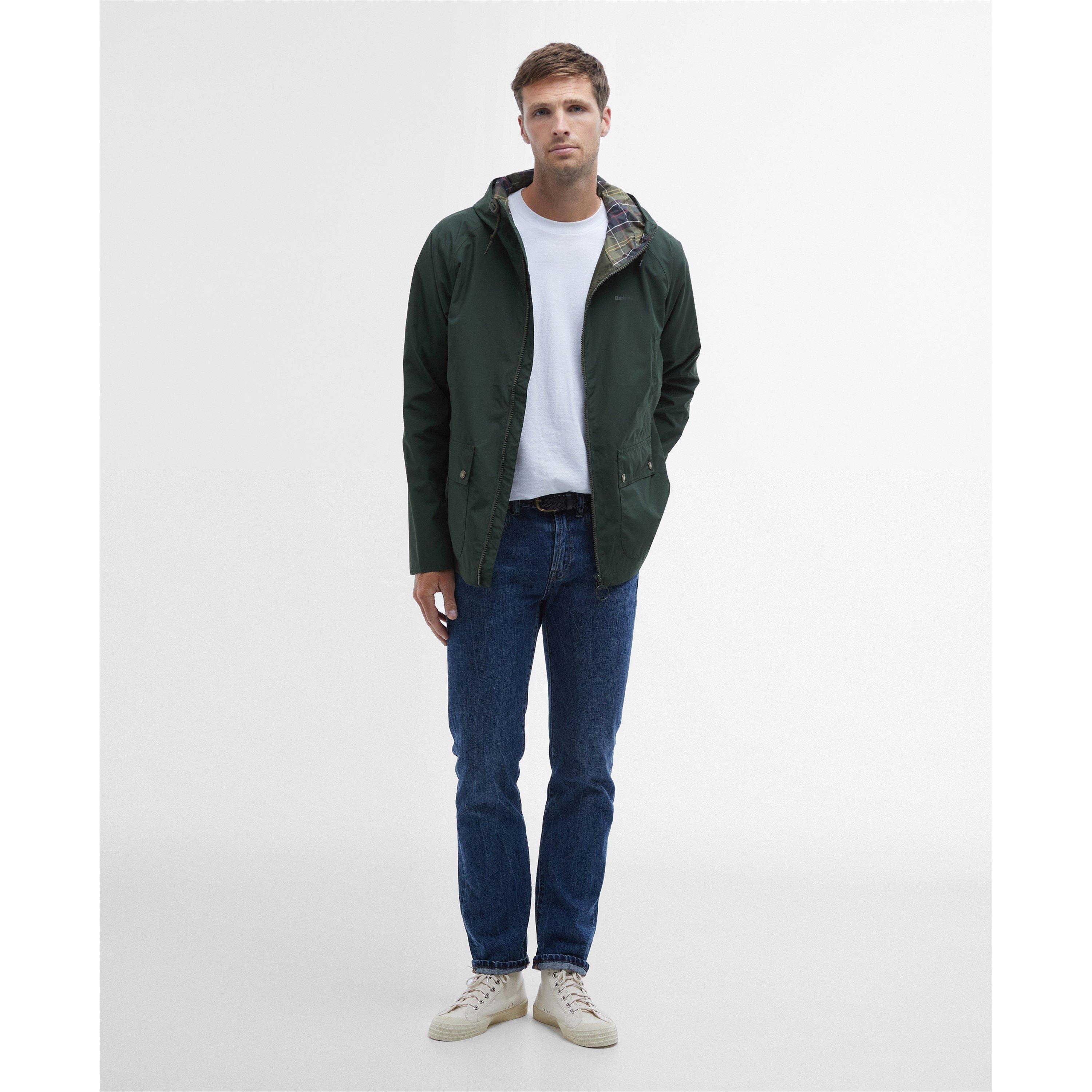 Sage/Classic - Barbour - Men's Domus Long Sleeve Full Zip Rain Anorak - 3