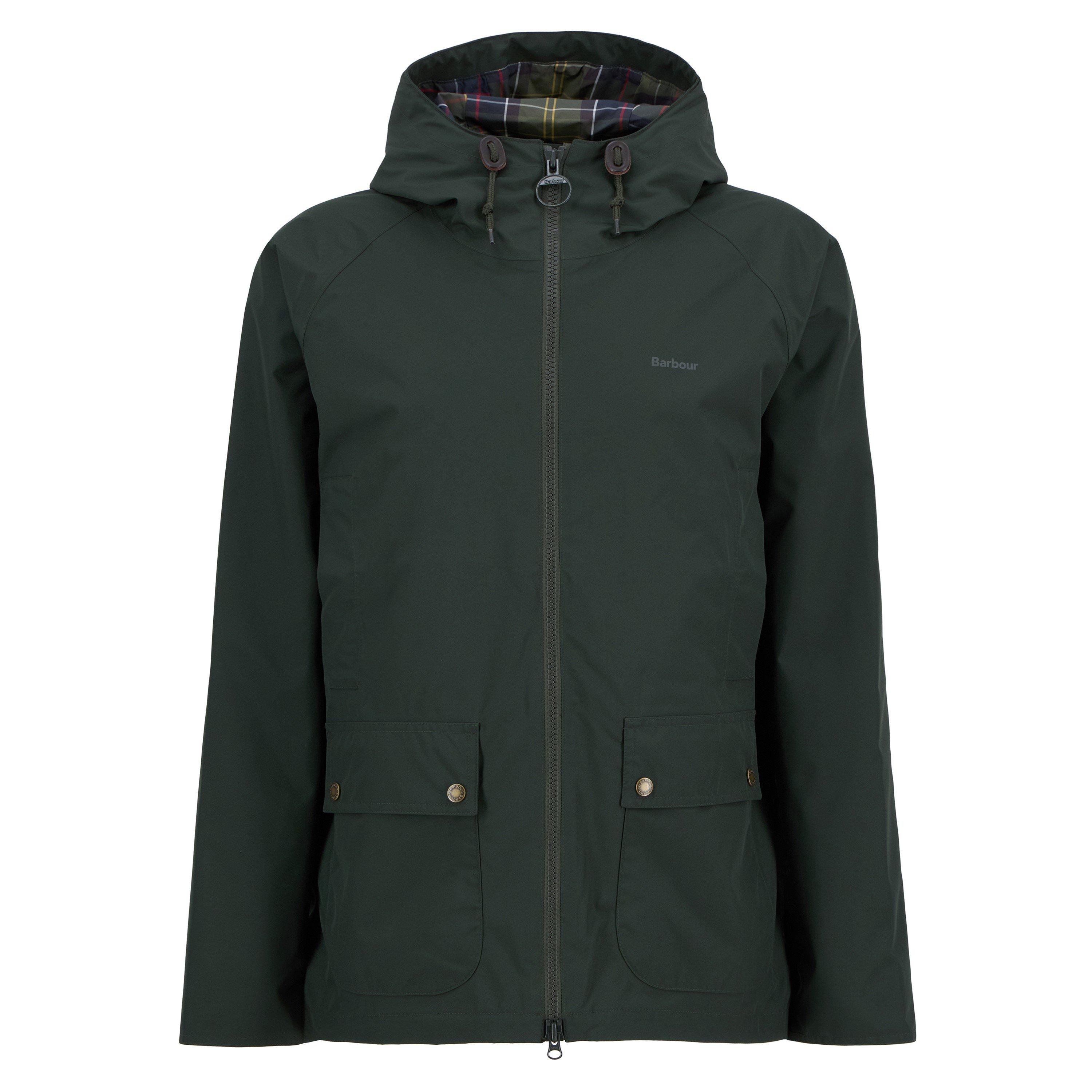 Sage/Classic - Barbour - Men's Domus Long Sleeve Full Zip Rain Anorak - 7