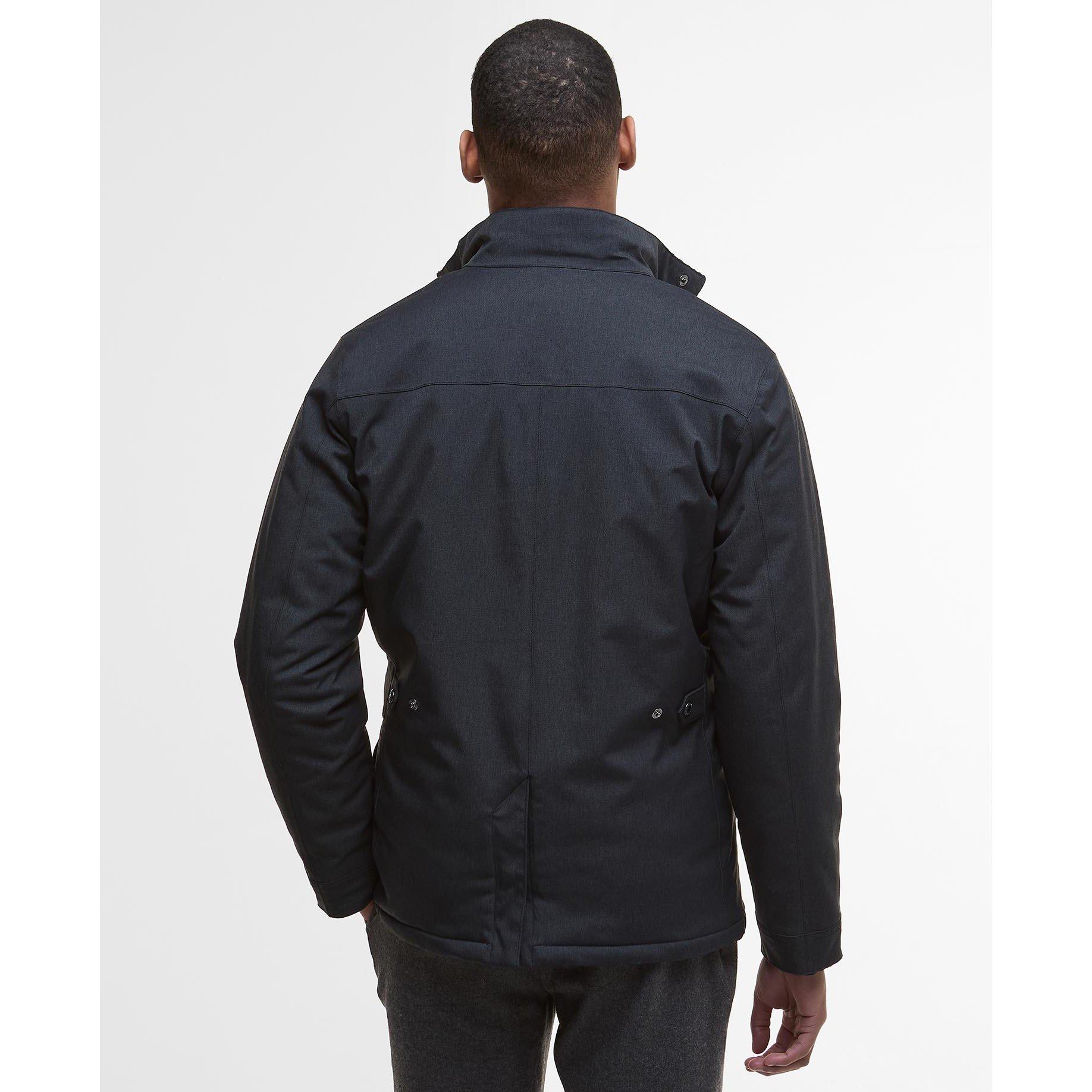 Black - Barbour - Men's Winter Ogston Waterproof Funnel Neck Rain Anorak - 3