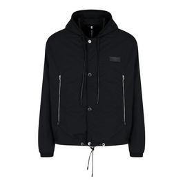 Emporio Armani Logo Patch Hooded Jacket