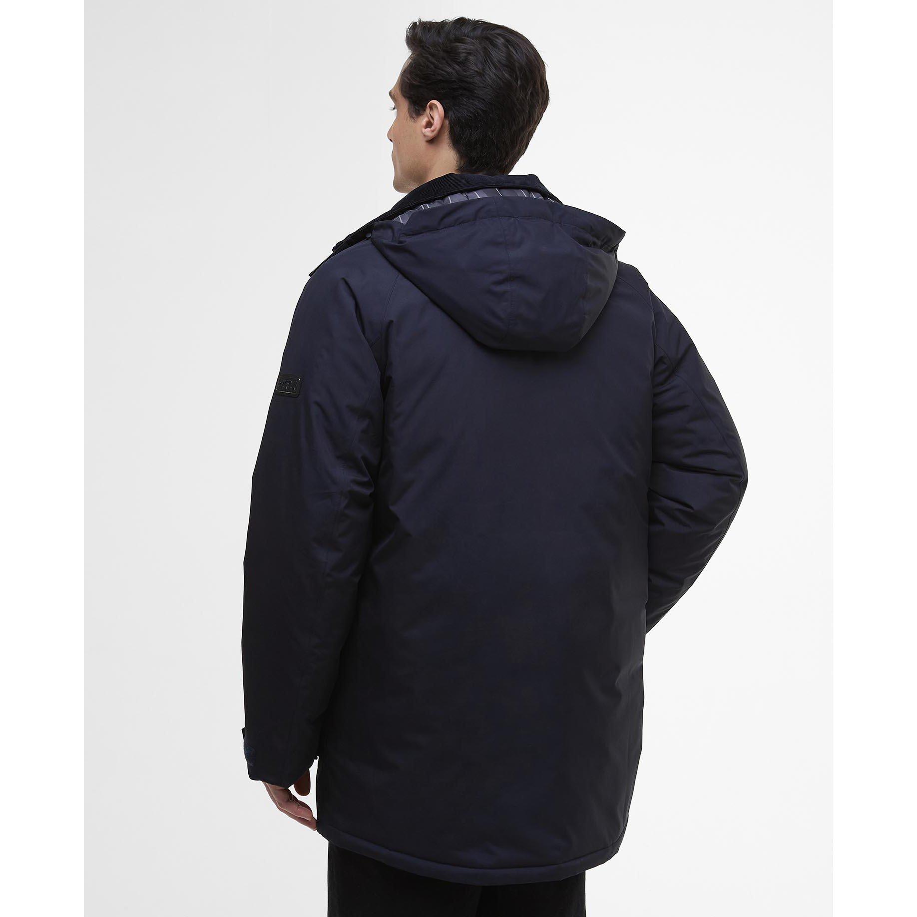 Dark Navy - Barbour International - Men's Willett Waterproof Hooded Long Sleeve Rain Anorak - 3