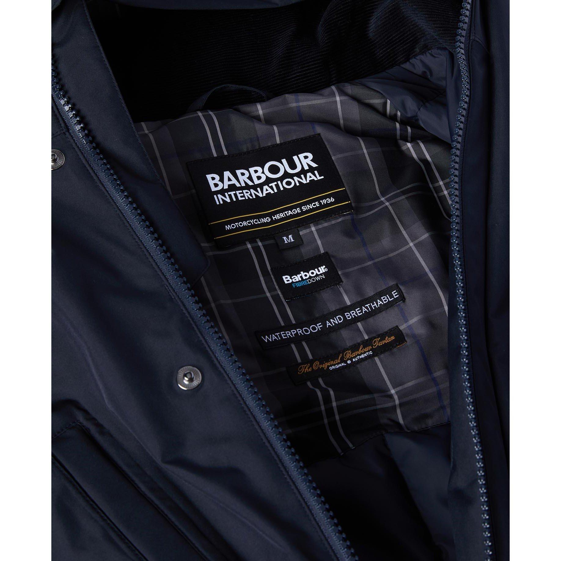 Dark Navy - Barbour International - Men's Willett Waterproof Hooded Long Sleeve Rain Anorak - 6
