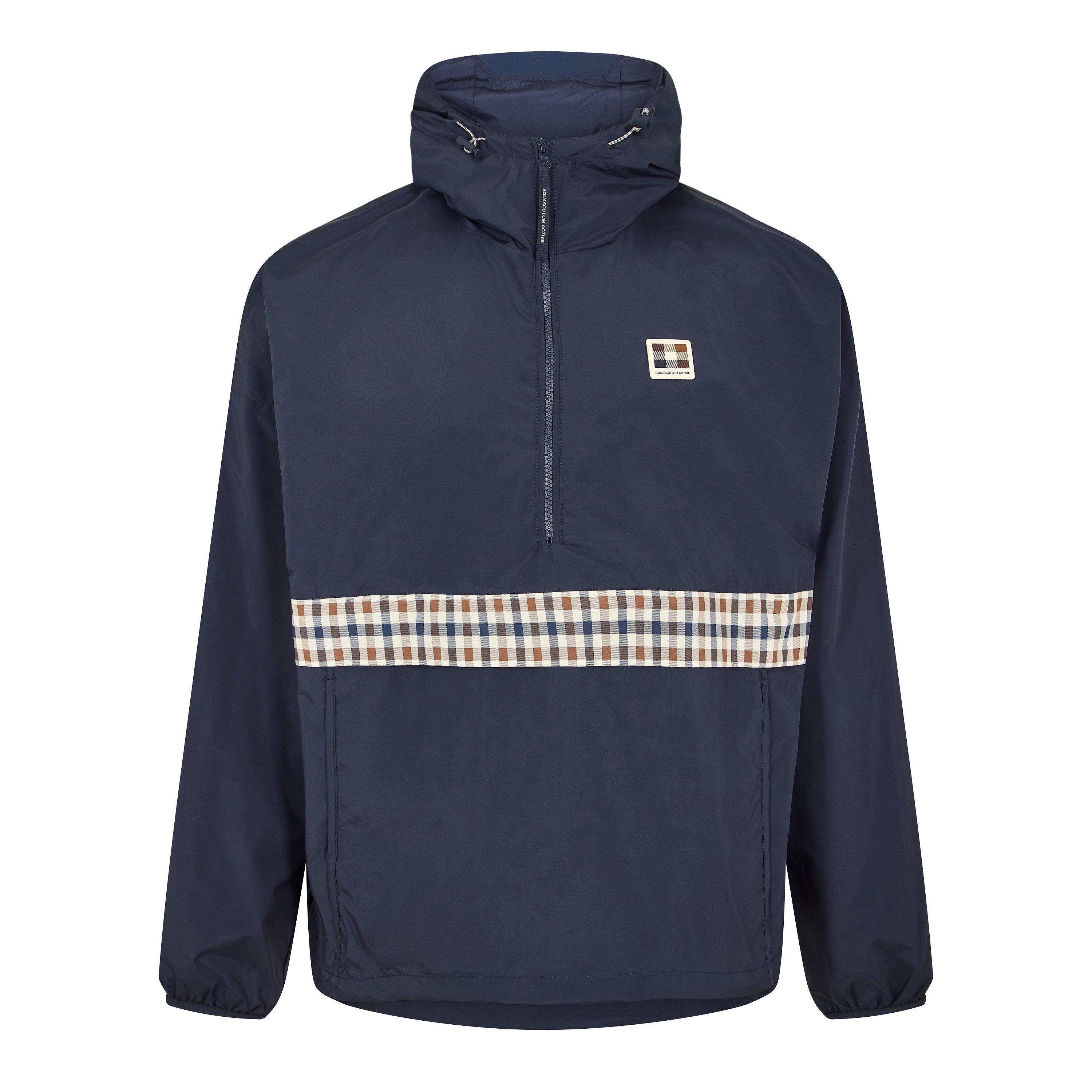 Navy - Aquascutum - Men's Rain Anorak Jacket - 1