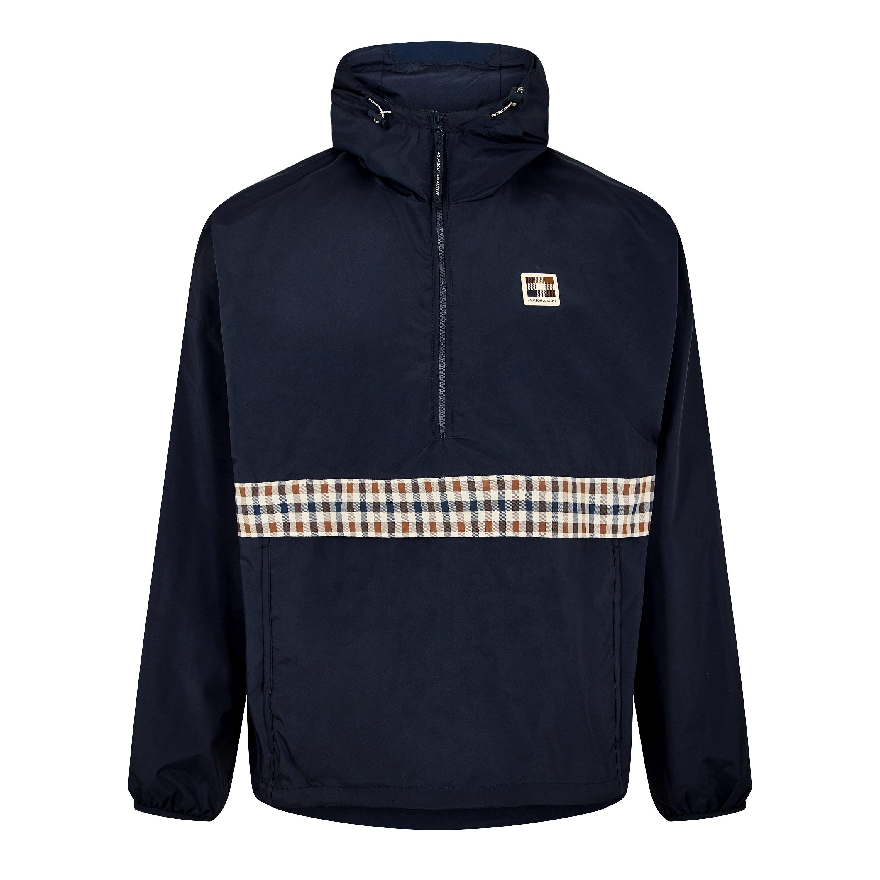 Navy - Aquascutum - Men's Rain Anorak Jacket - 1