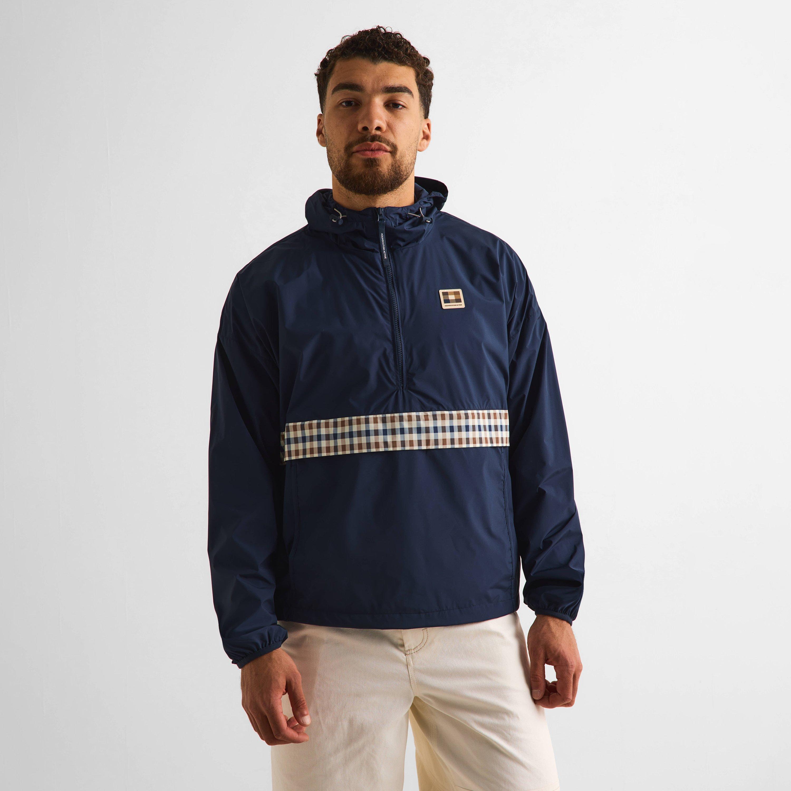 Navy - Aquascutum - Men's Rain Anorak Jacket - 3