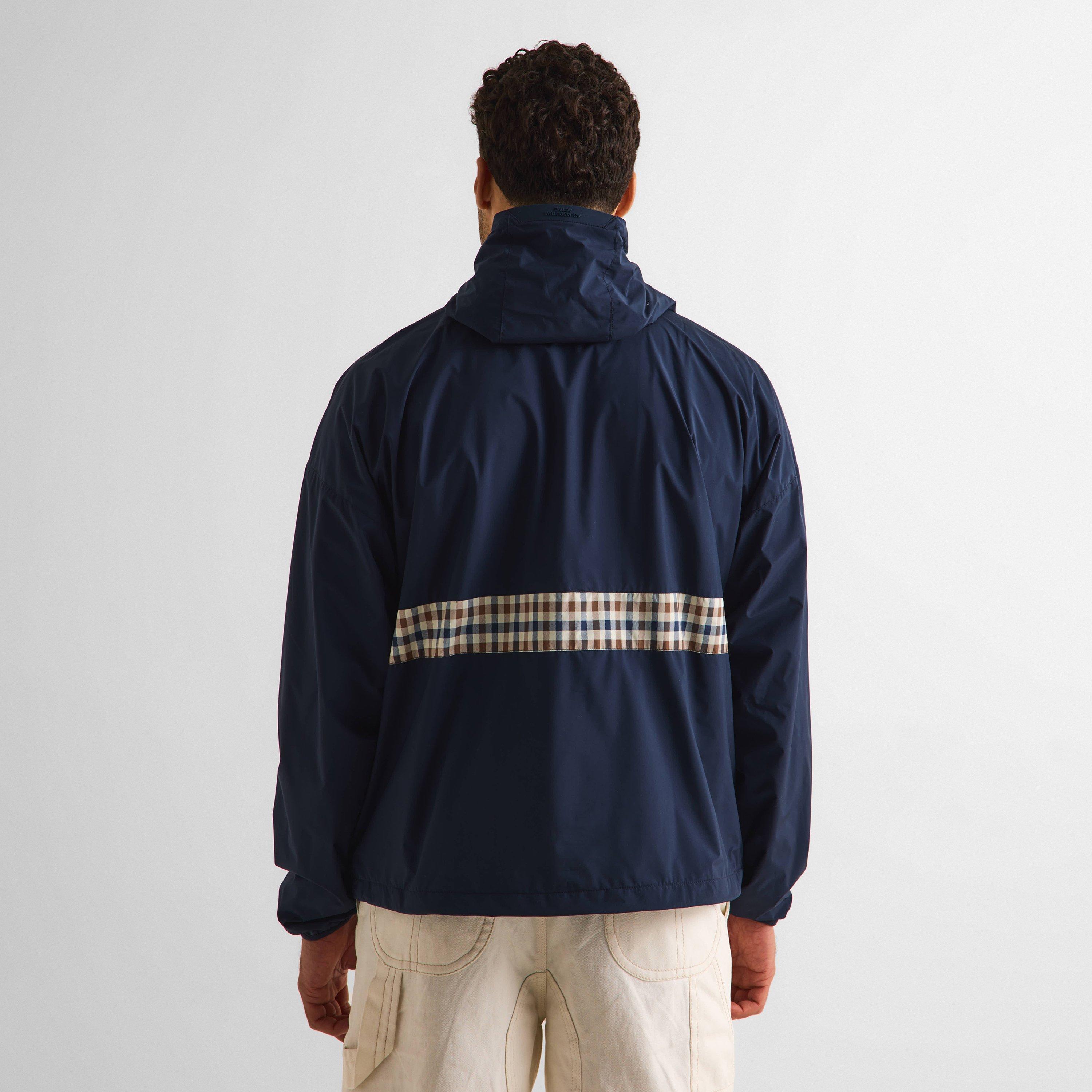 Navy - Aquascutum - Men's Rain Anorak Jacket - 4