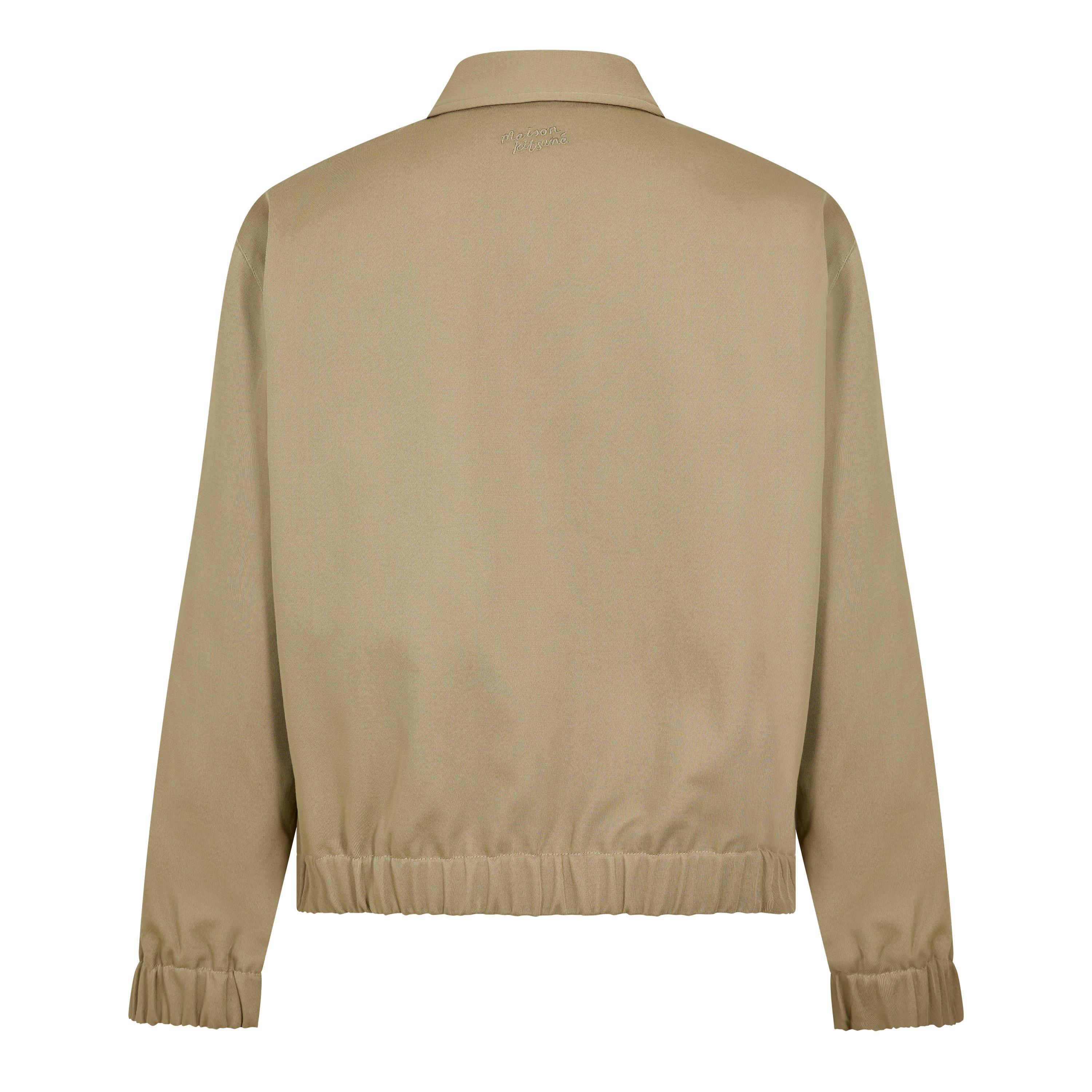 Concrete Beige - Maison Kitsune - Men's Elasticated Zip Blouson Harrington Jacket - 2