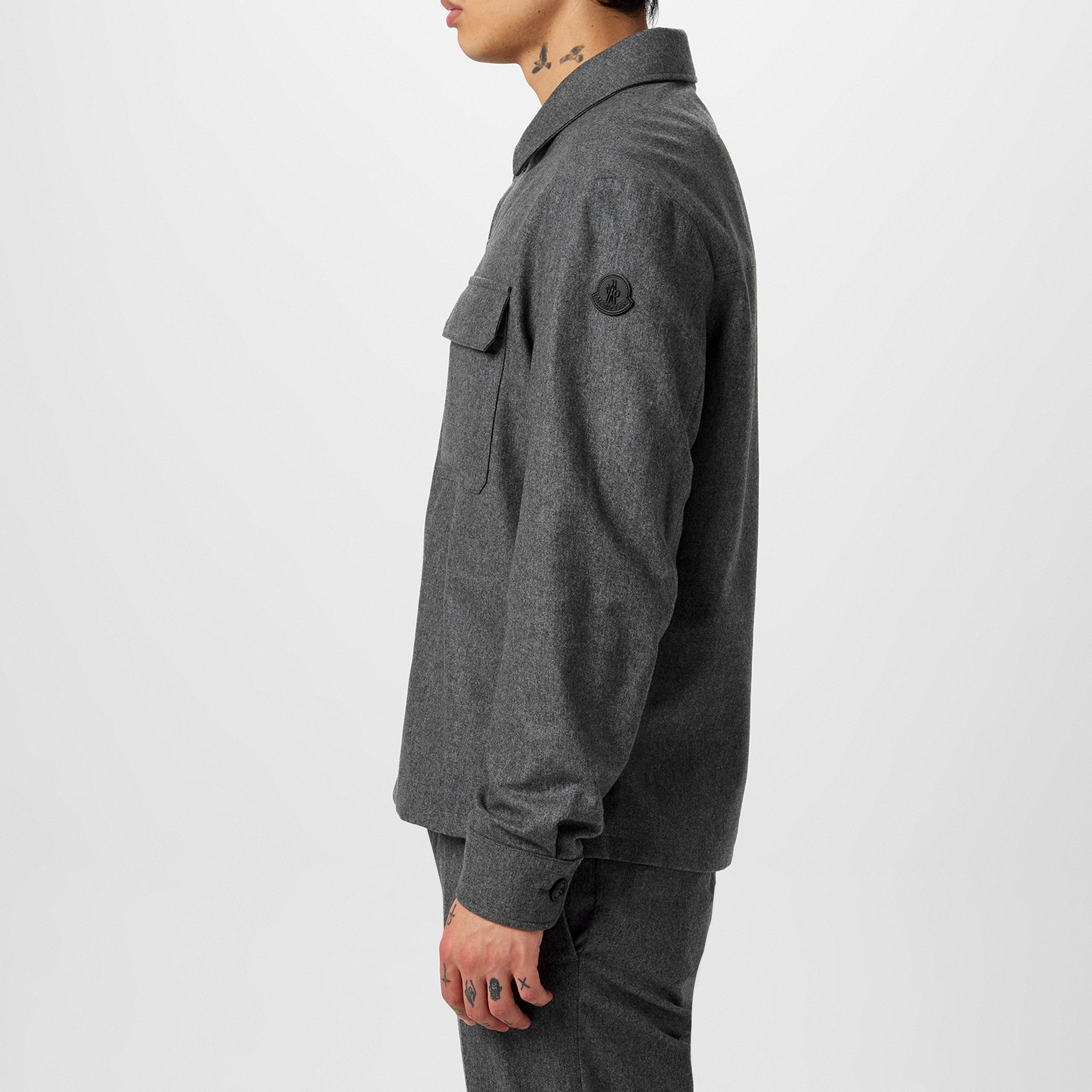 Grey 940 - Moncler - Men's Cashmere Blend Long Sleeve Overshirt - 2
