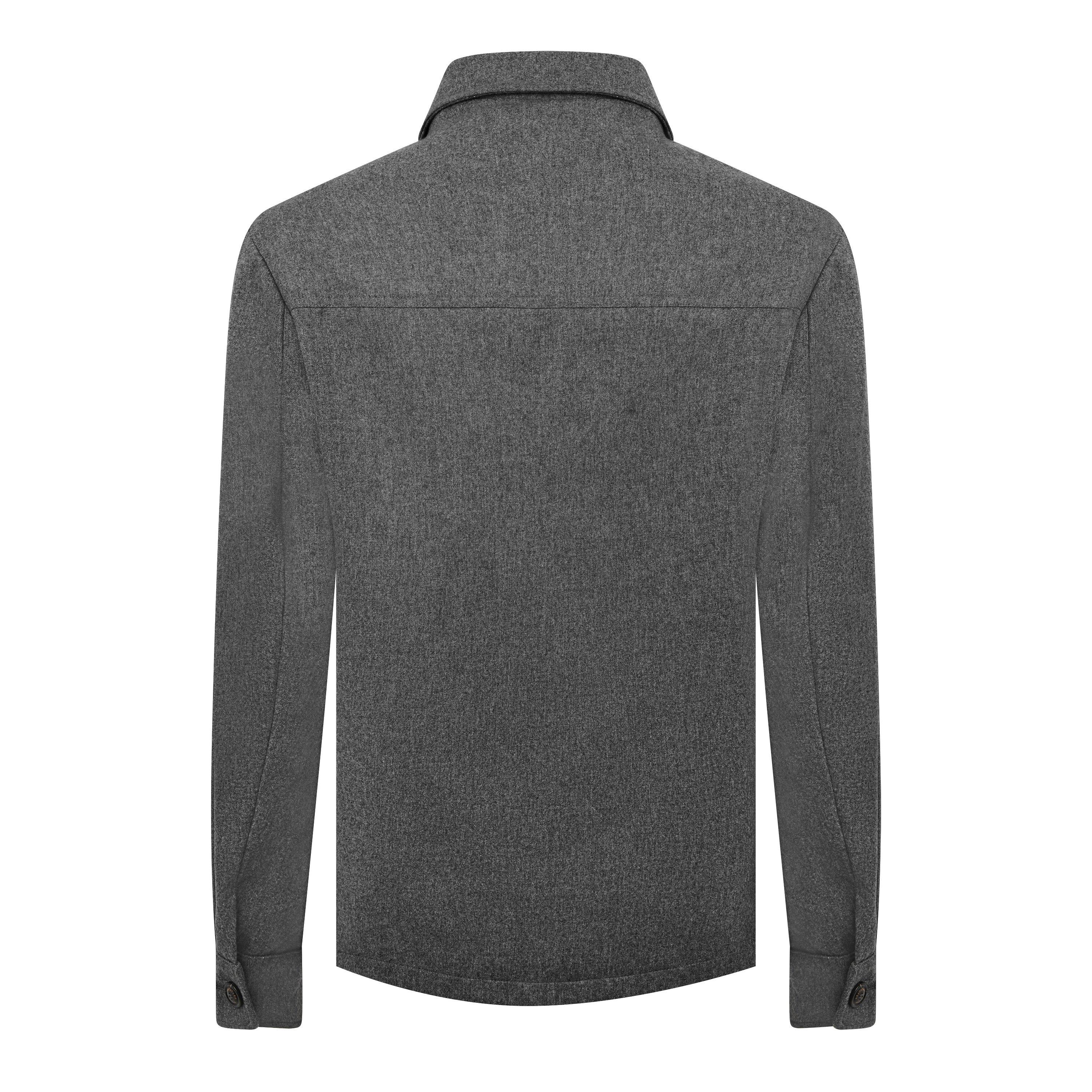 Grey 940 - Moncler - Men's Cashmere Blend Long Sleeve Overshirt - 6